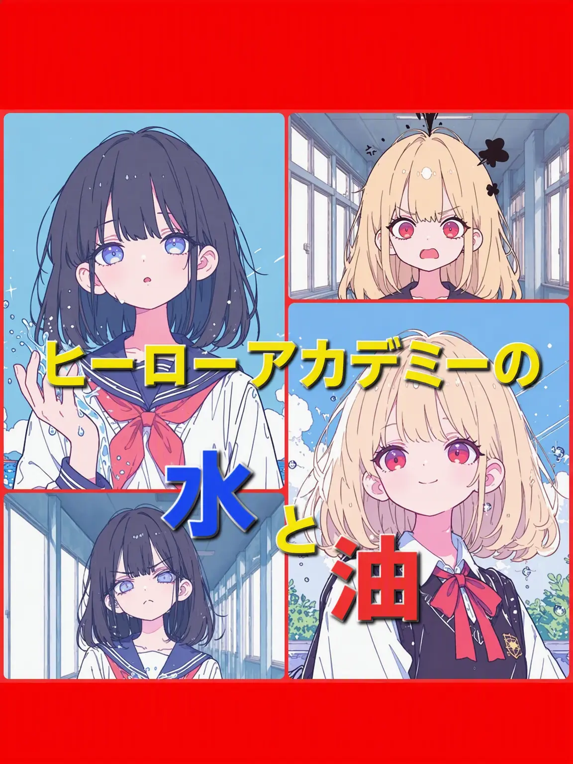 happiend의 ヒーローアカデミーの水と油