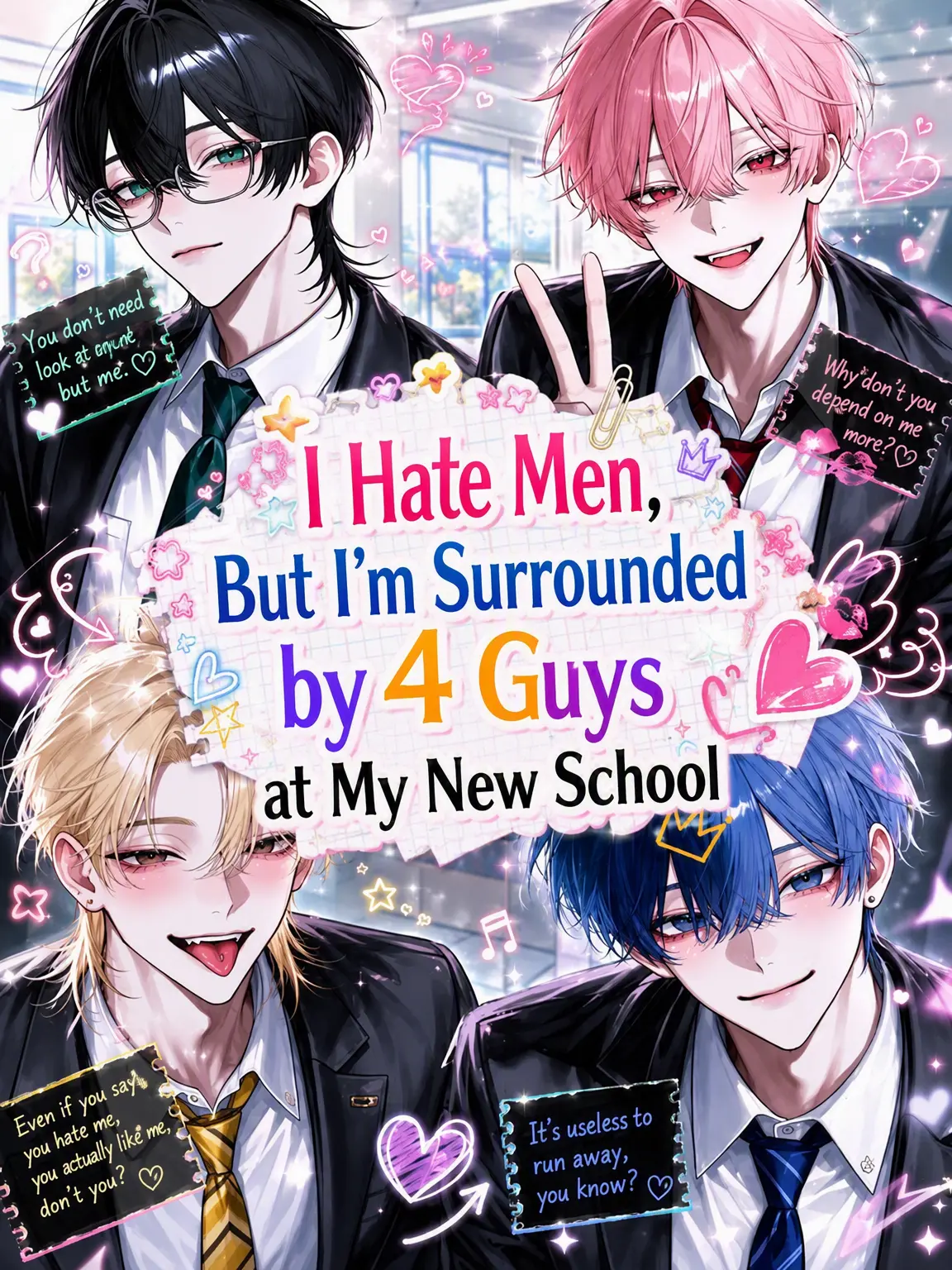 kuro_mega01의 Surrounded by 4 Guys at My New School