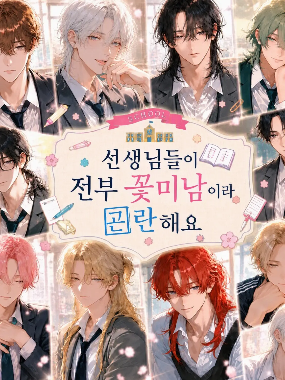 tomatoma0508의 선생님들이 다들 너무 잘생겨서 곤란해요……