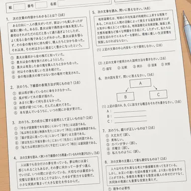 Profile image of 国語の試験用紙