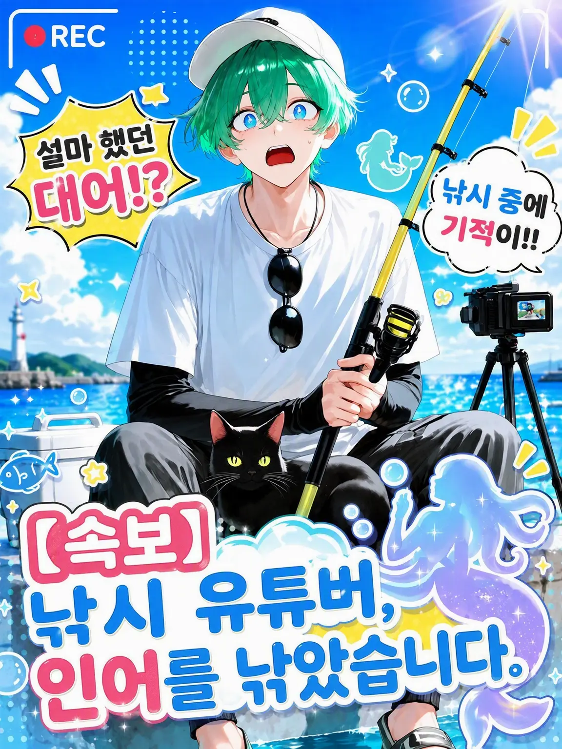 sleepingcat012의 인어를 낚은 낚시 유튜버.