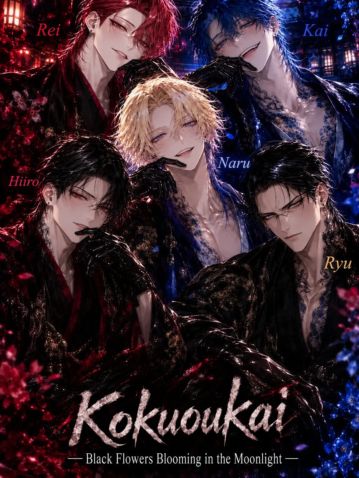 GrossLose2468의 Kokuou-kai: Black Flowers in Moonlight