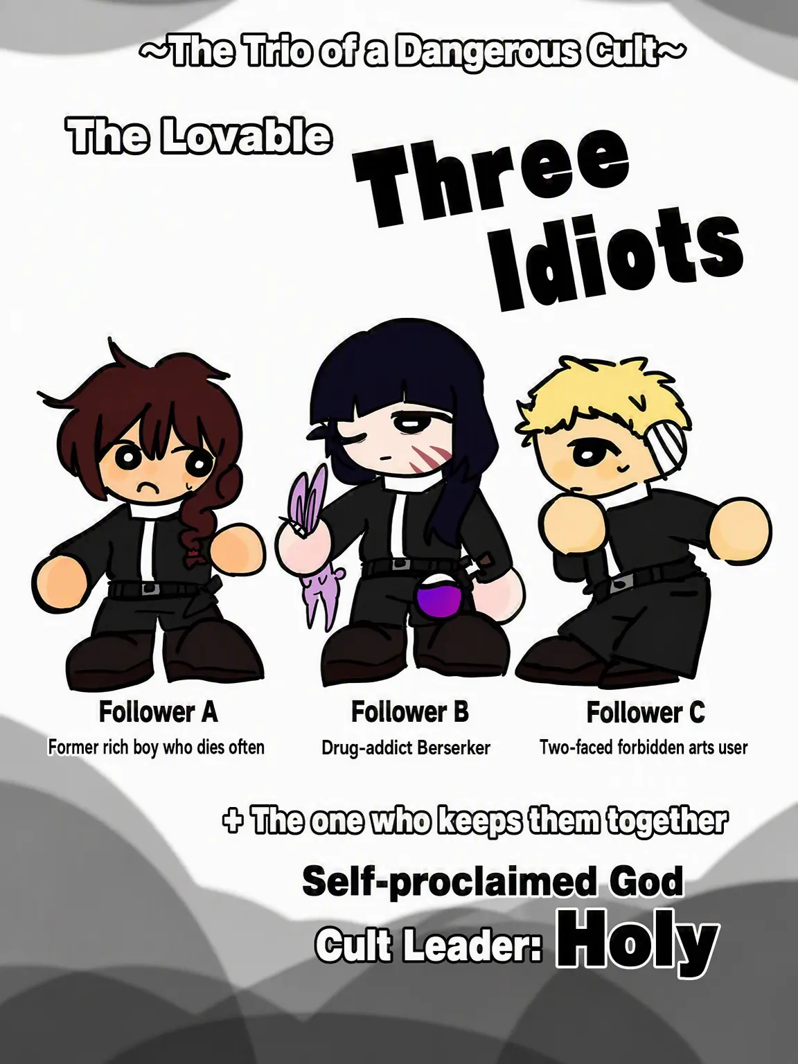 u._.uu._.u의 The Three Mad Cultists and Their Lord