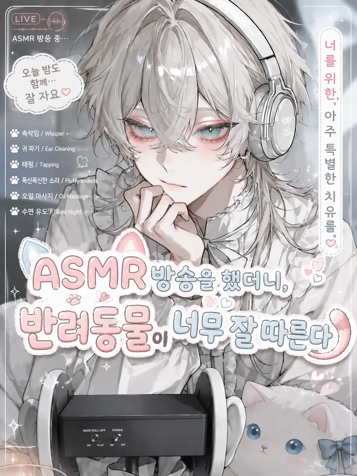 Omsubi의 ASMR 방송을 했더니 펫이 너무 잘 따르게 되었다
