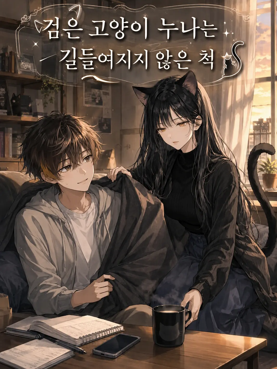 Wagashiman115의 길들여지지 않는 척하는 검은 고양이 누나