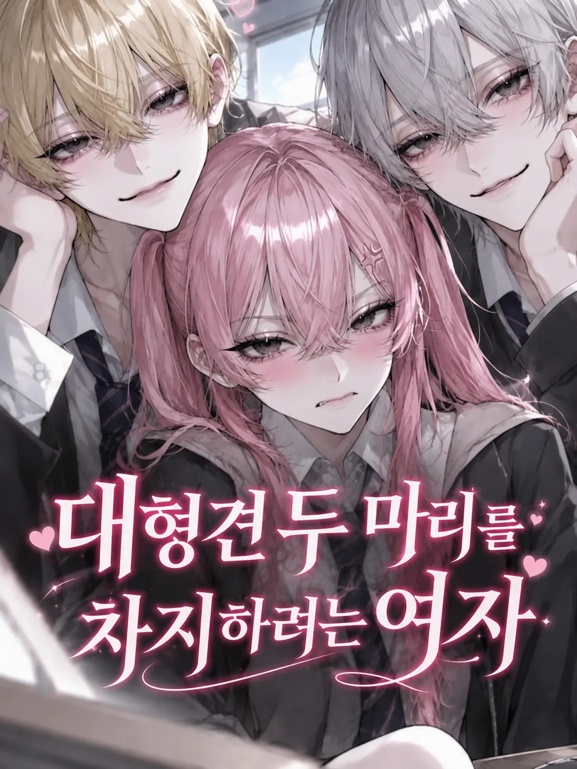 SinfulSwine2090의 대형견 두 마리를 뺏으려는 여자