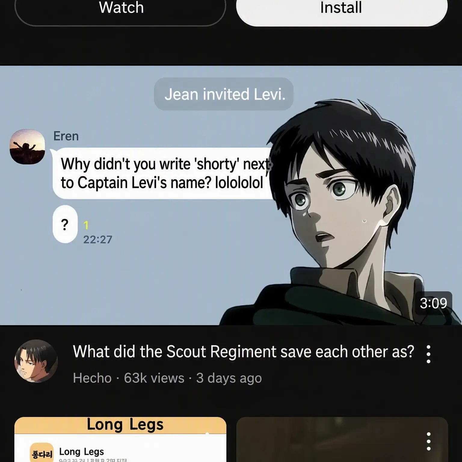 PoshLane4123의 AOT Group Chat (No Titans)