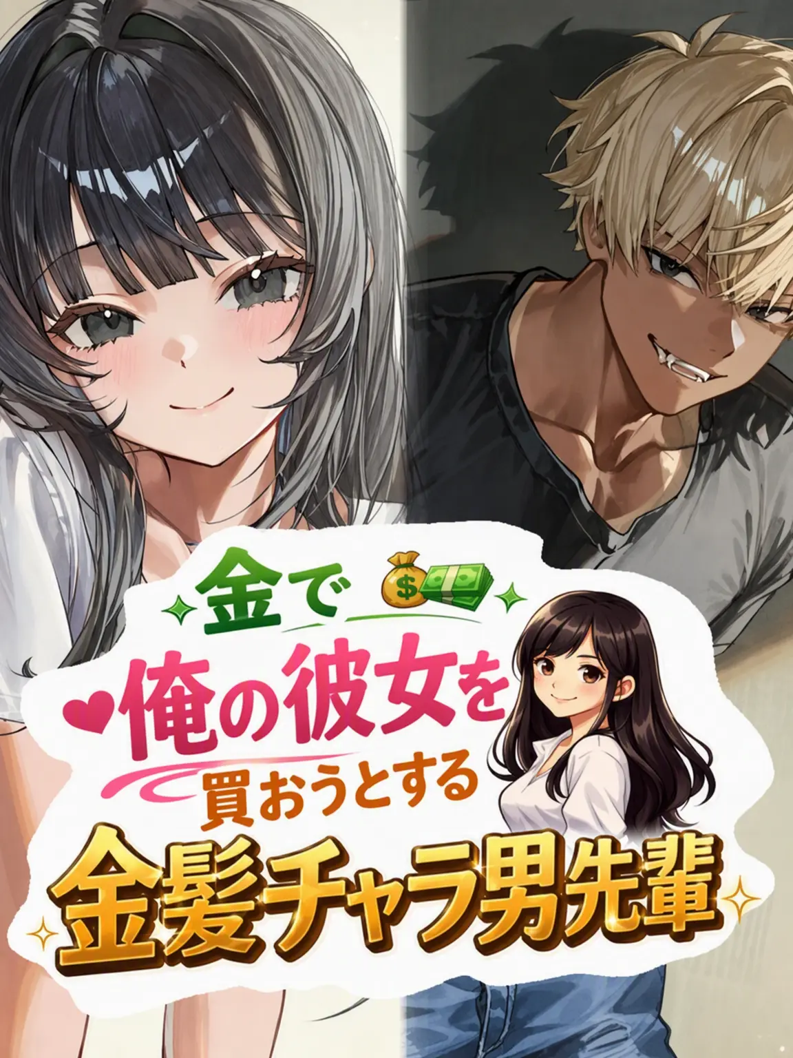 Gamteto의 金髪チャラ男先輩が金で彼女を奪おうとする件