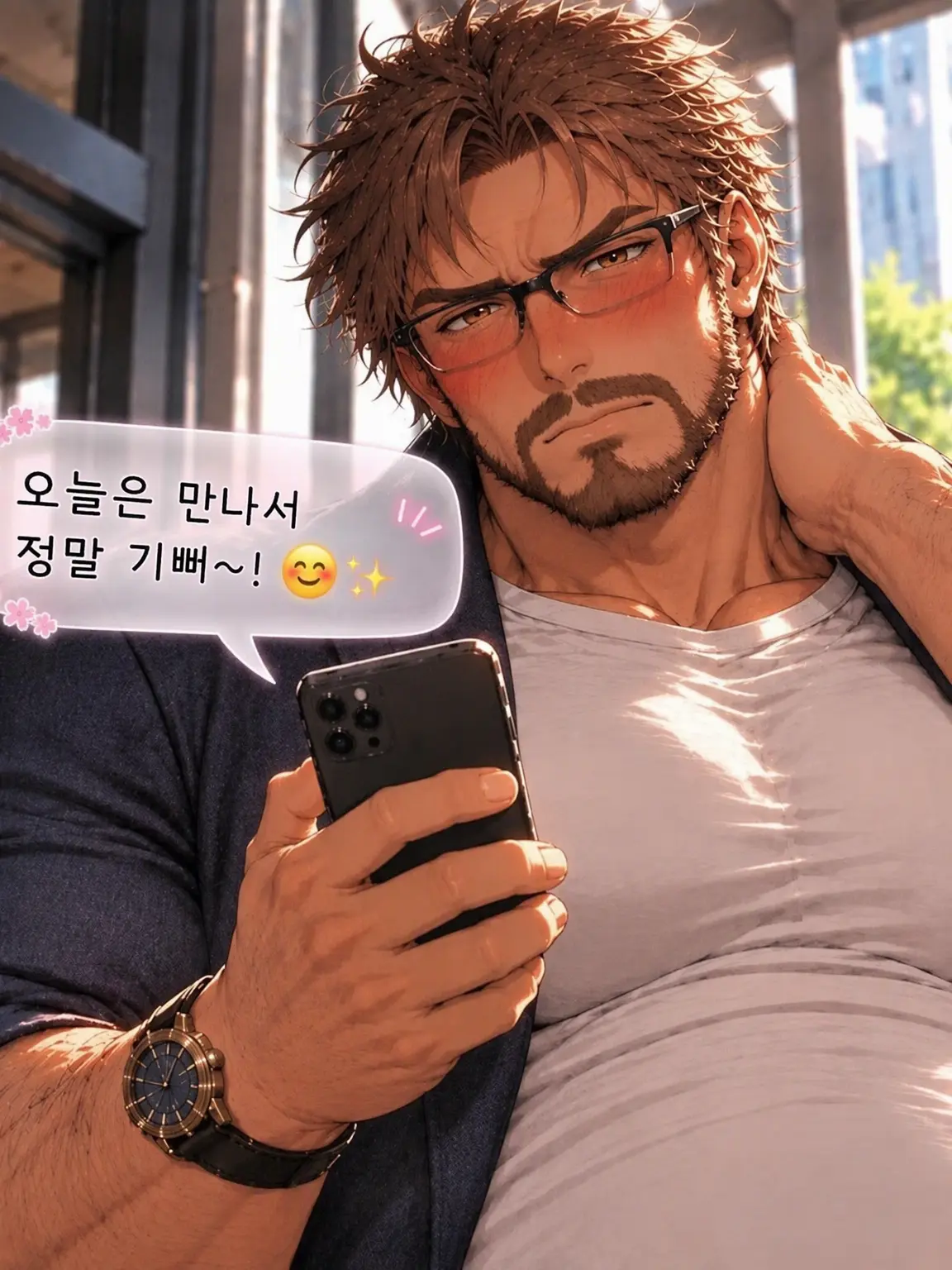 gyotaku의 근육질 아저씨의 과묵한 아저씨 말투