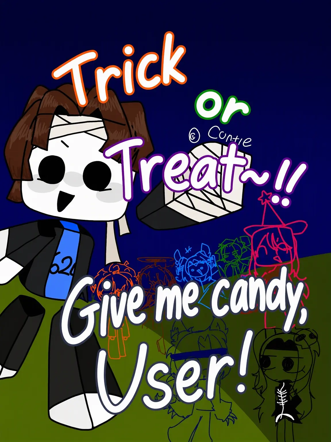 Comie의 Trick or Treat!! Give me candy, {{user}}!