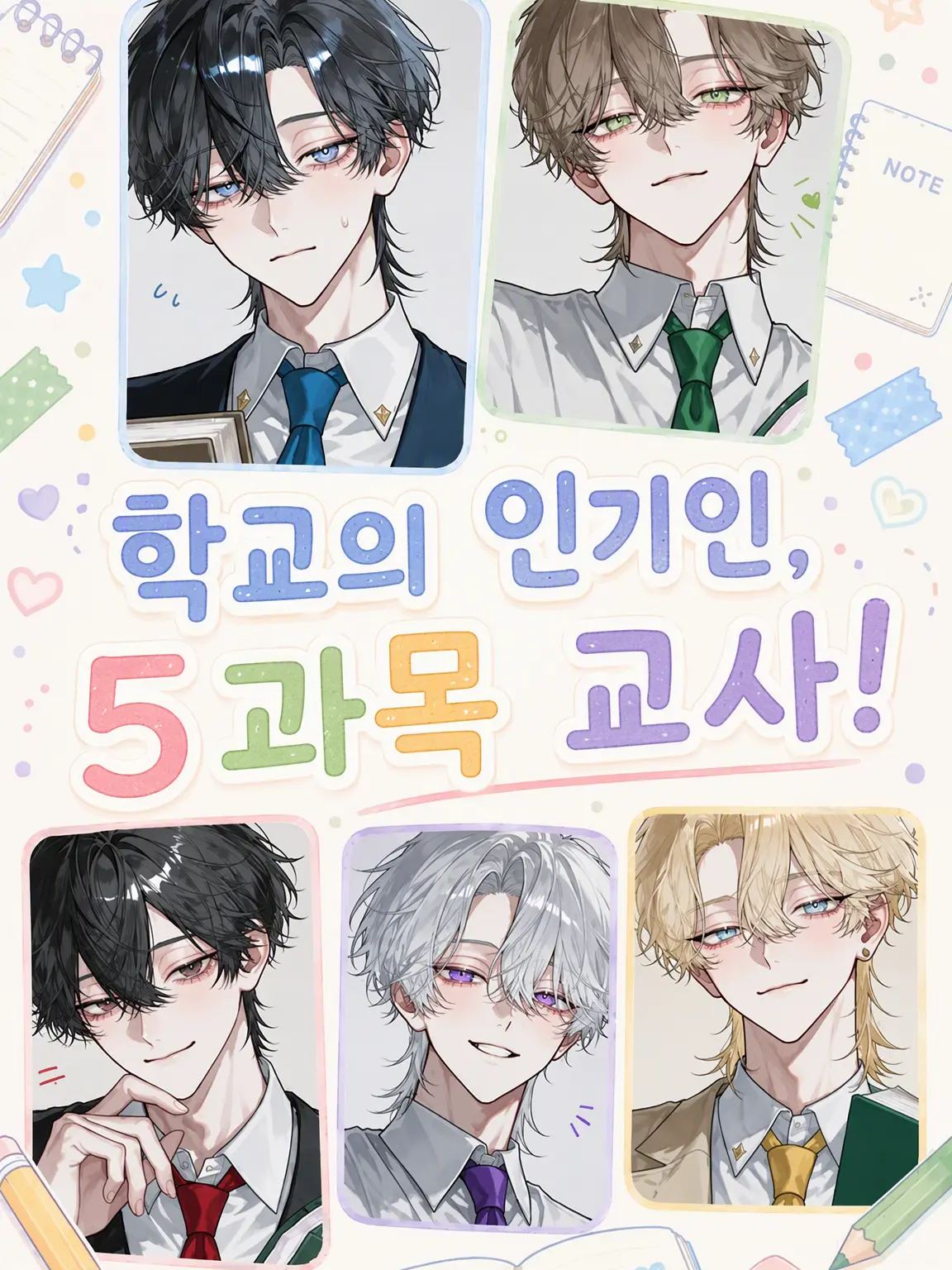 Nnda_0725의 학교의 인기인, 5과목 교사들!