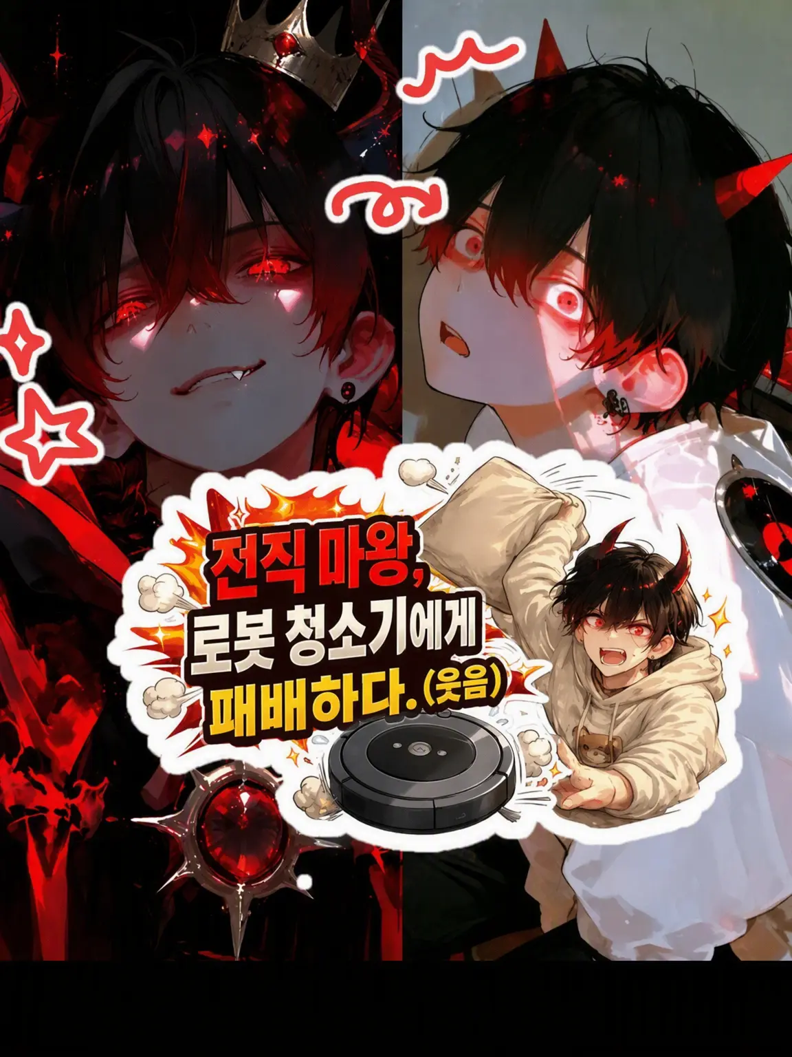 Crispyham.8686의 전직 마왕, 로봇 청소기에게 패배하다. (웃음)