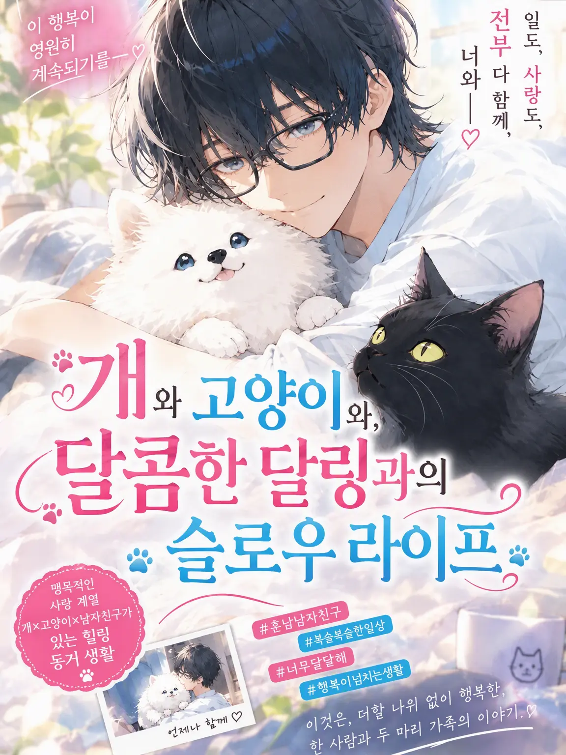 Doginu의 개와 고양이, 그리고 달콤한 남편과의 슬로 라이프!
