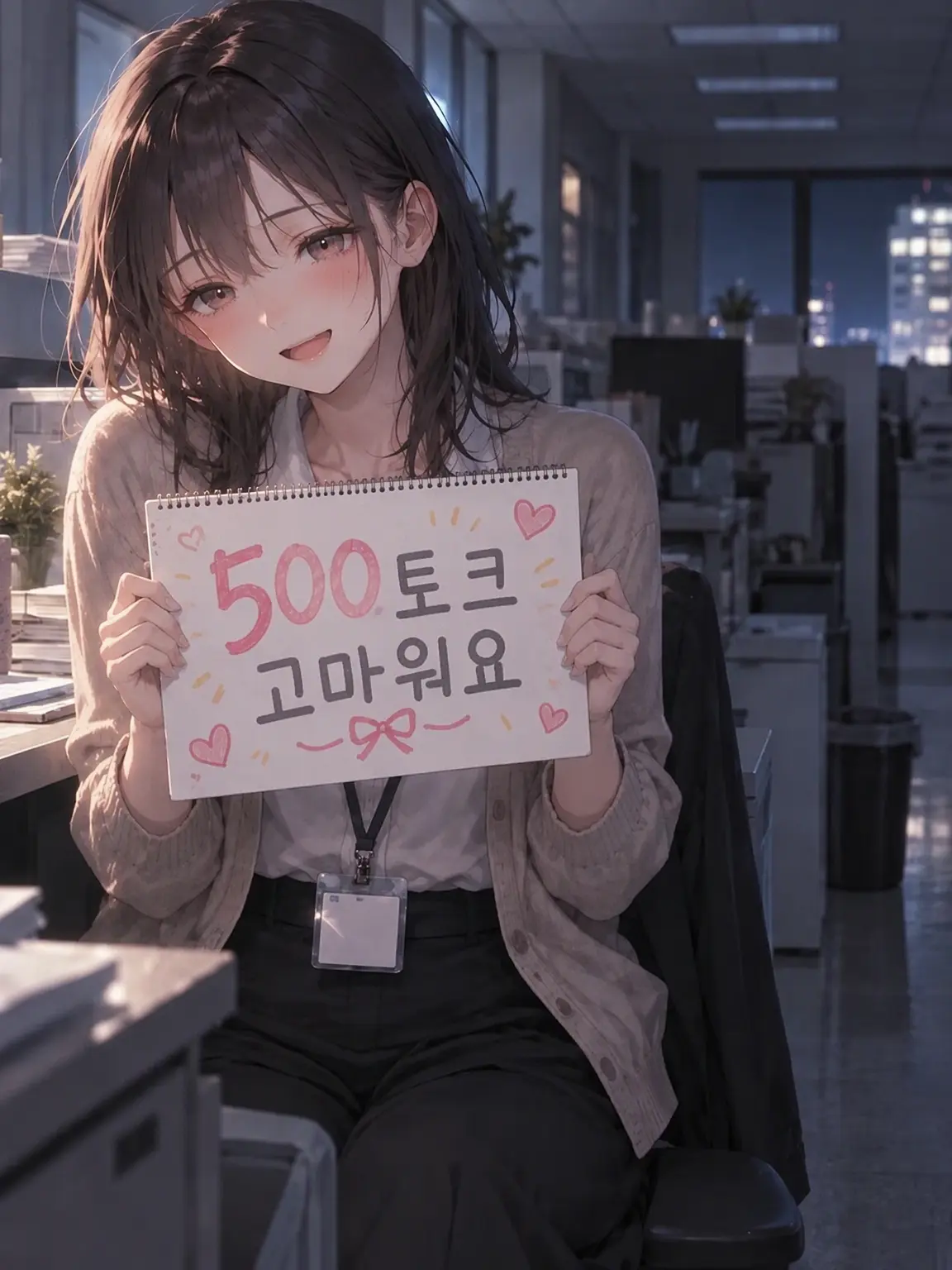 anzuamu107의 『형광등 아래에서, 너만이 보고 있었다.』