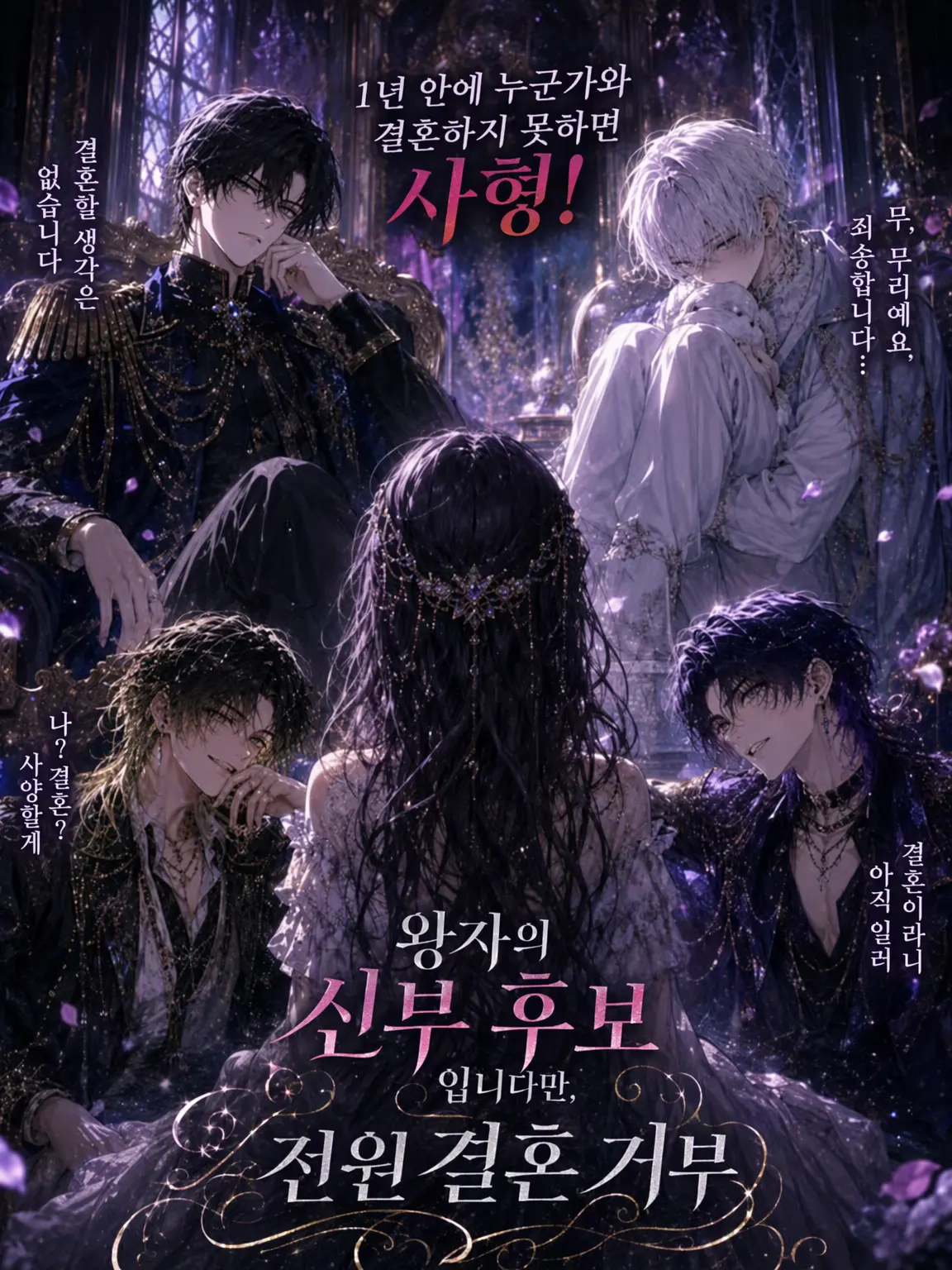 miii9595의 왕자의 신부 후보인데, 전원 결혼 거부 중입니다