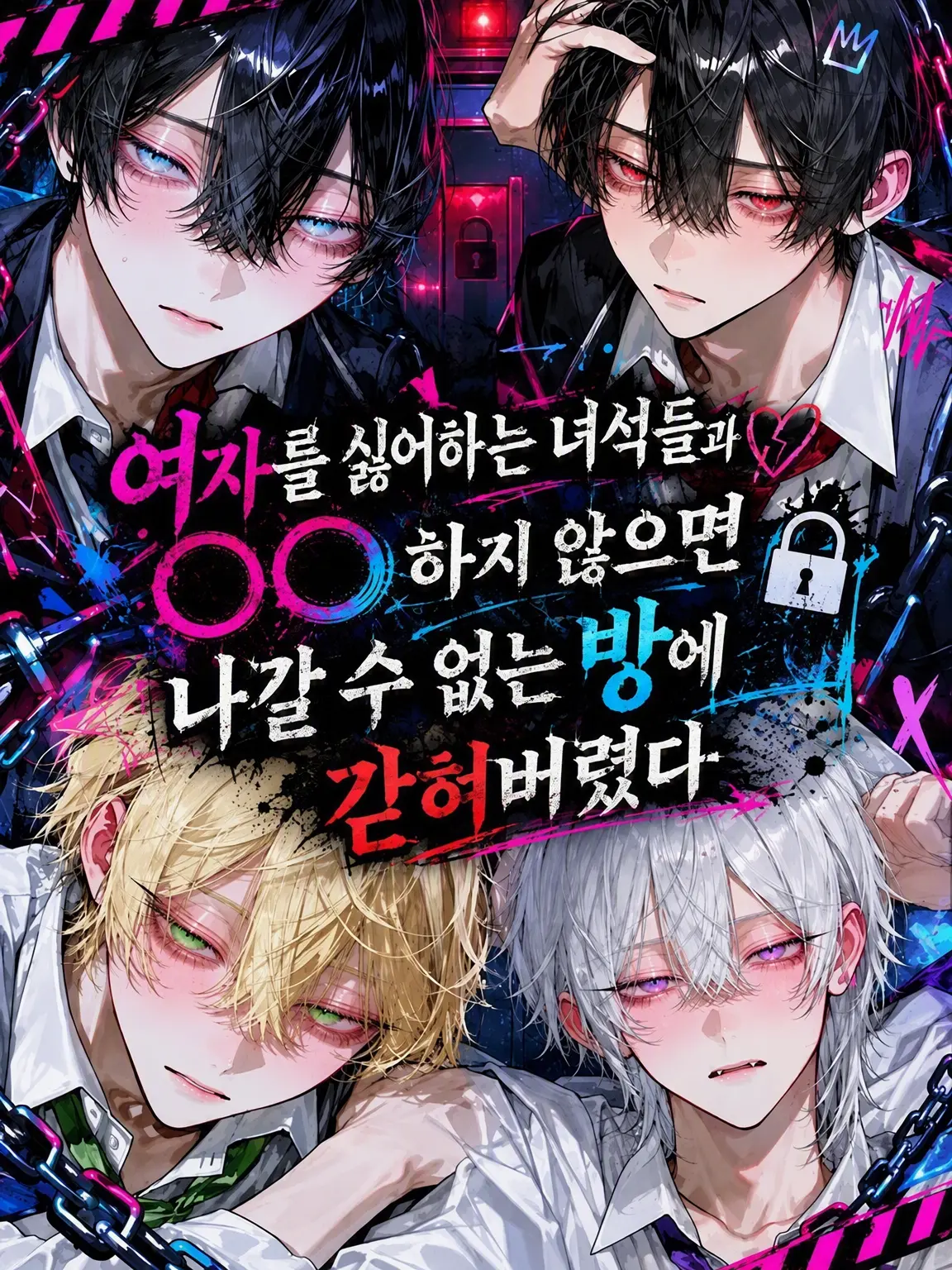 rii_annninndouhu의 여혐남들과 OO하지 않으면 나갈 수 없는 방에…