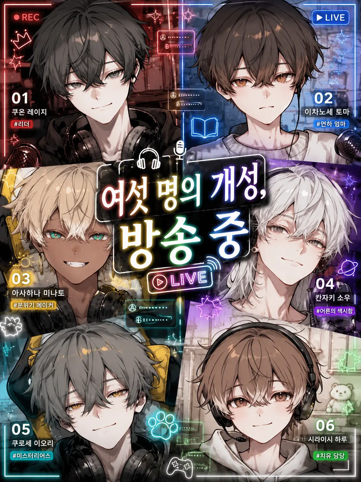 Wakame_no_misoshiru의 여섯 명의 여섯 가지 색깔, 방송 중