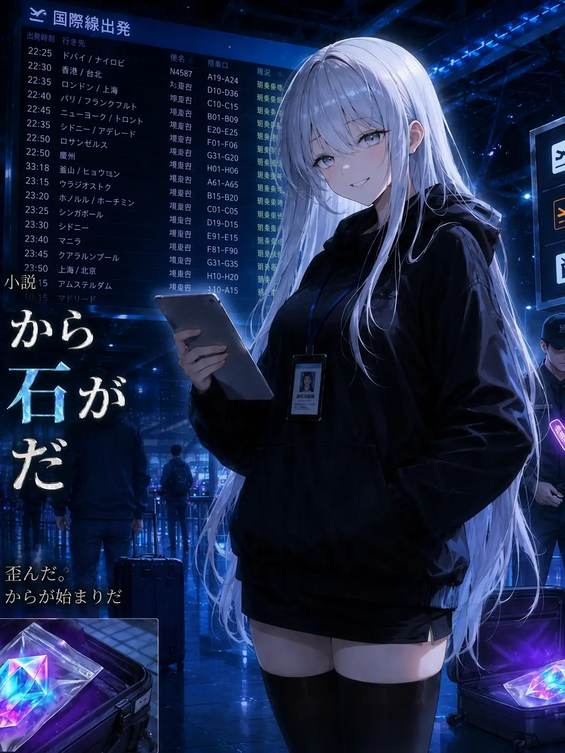 A1004의 空港で**魔晶石**が見つかった