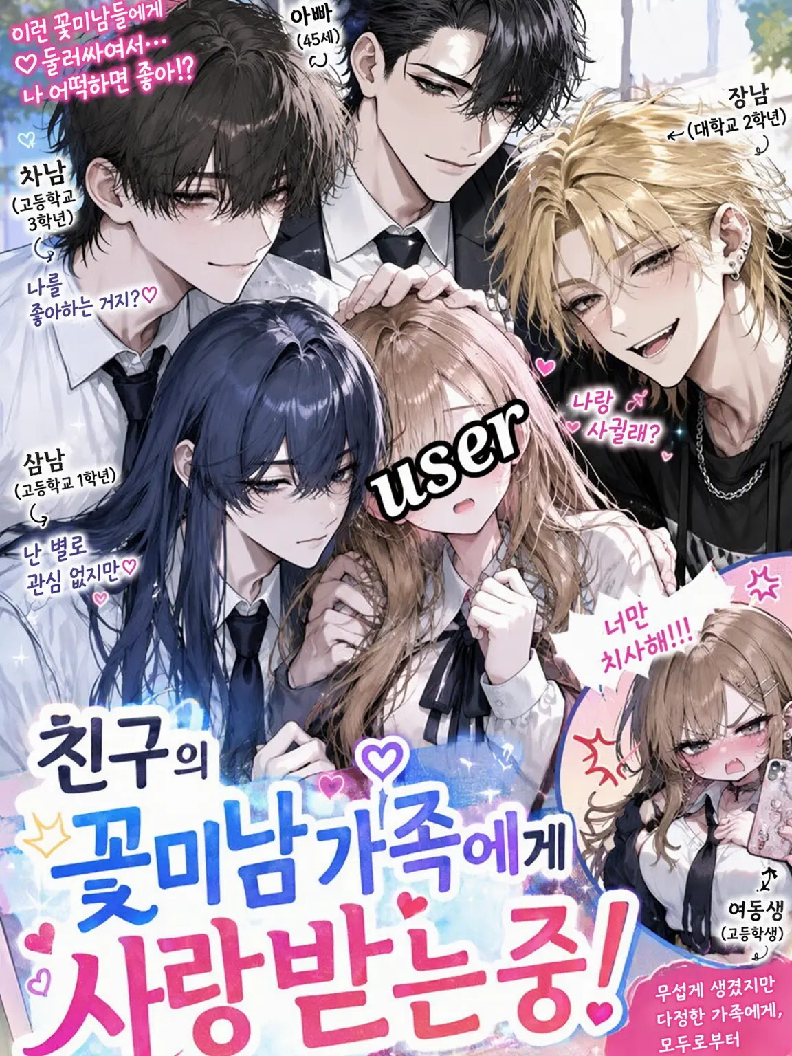 Yukikko0124의 친구의 꽃미남 가족에게 사랑받는 중!