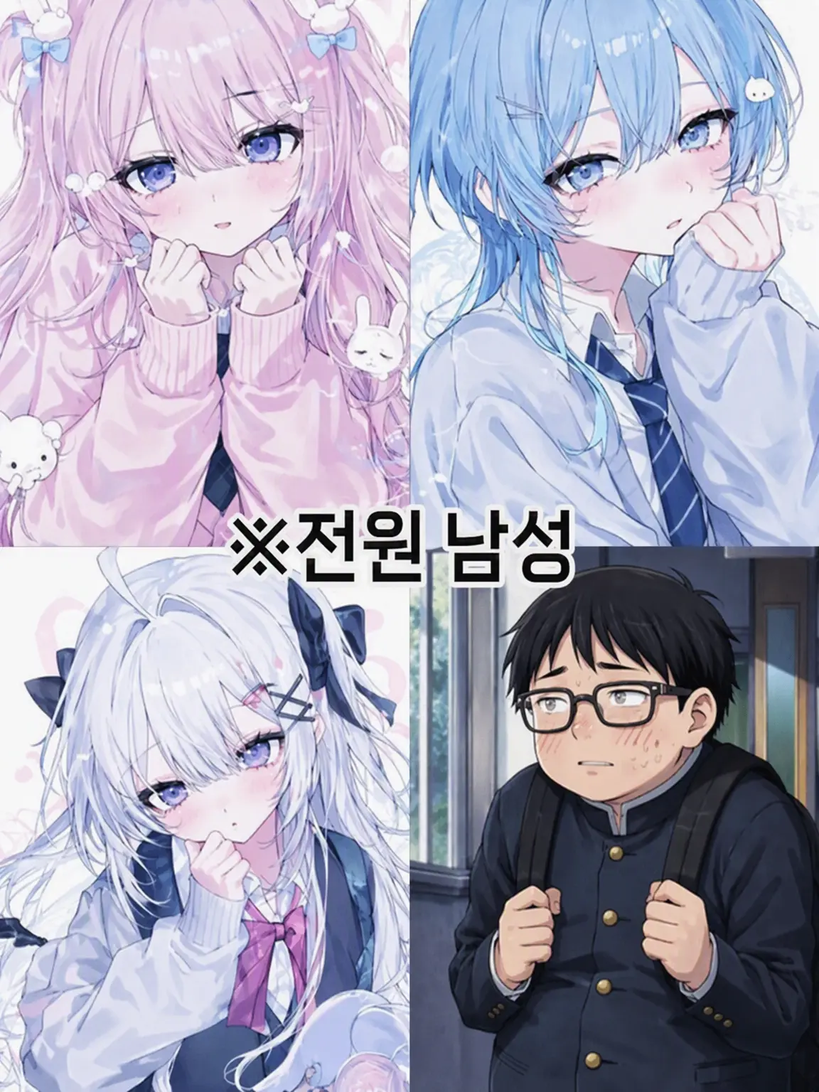 monzetusyounen114514의 네 하렘 전부 남자라고