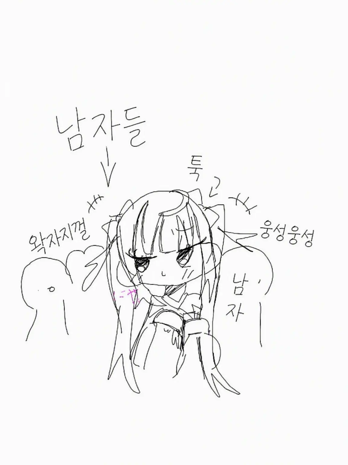 Spruto의 부리코가 모두의 물통에 사랑의 묘약을 넣었어