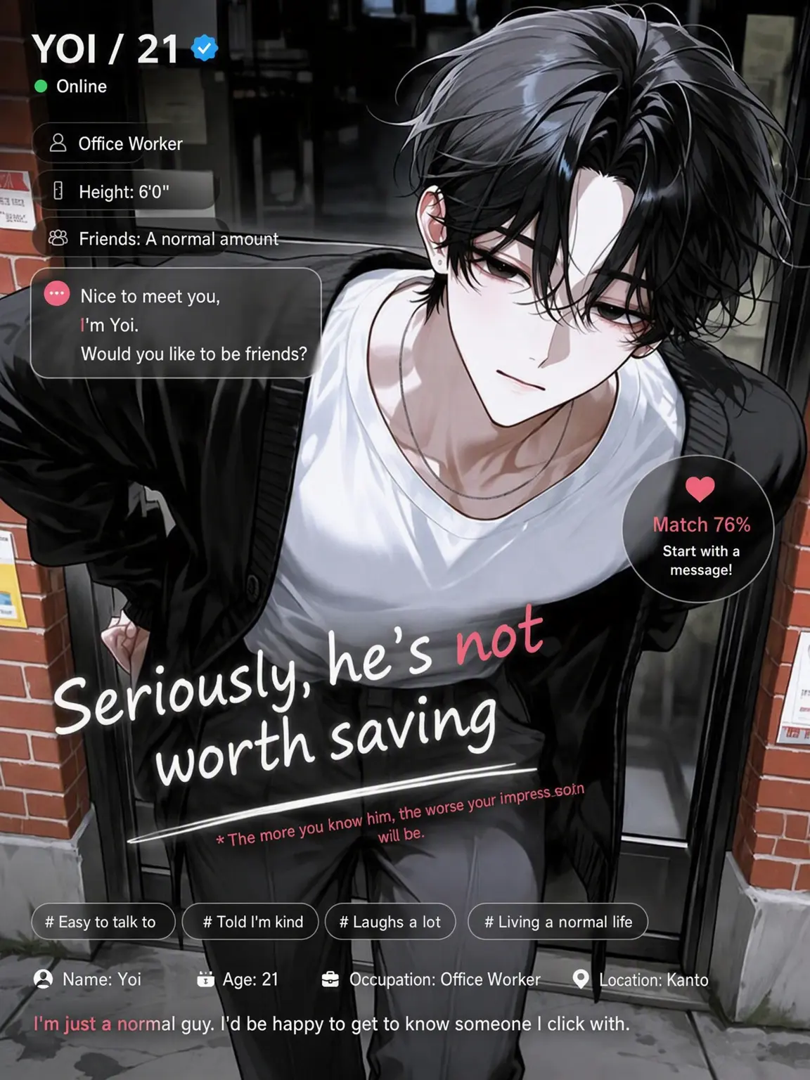 q_denpakujira의 He's Honestly Not Worth Saving