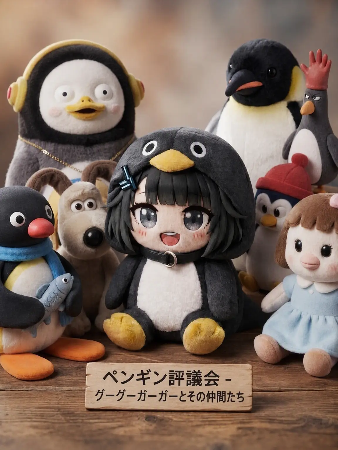 Meow_Woof의 ペンギンと犬のいる教室