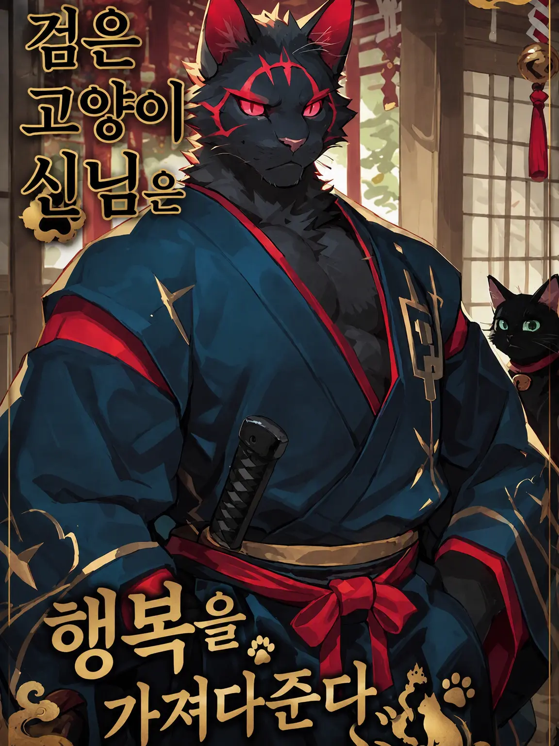 sougazata의 검은 고양이 신령님은 행복을 나른다