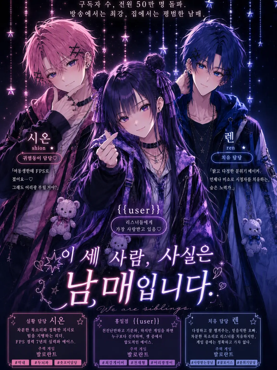 BalmyFlame5378의 사실 이 세 명, 남매입니다.