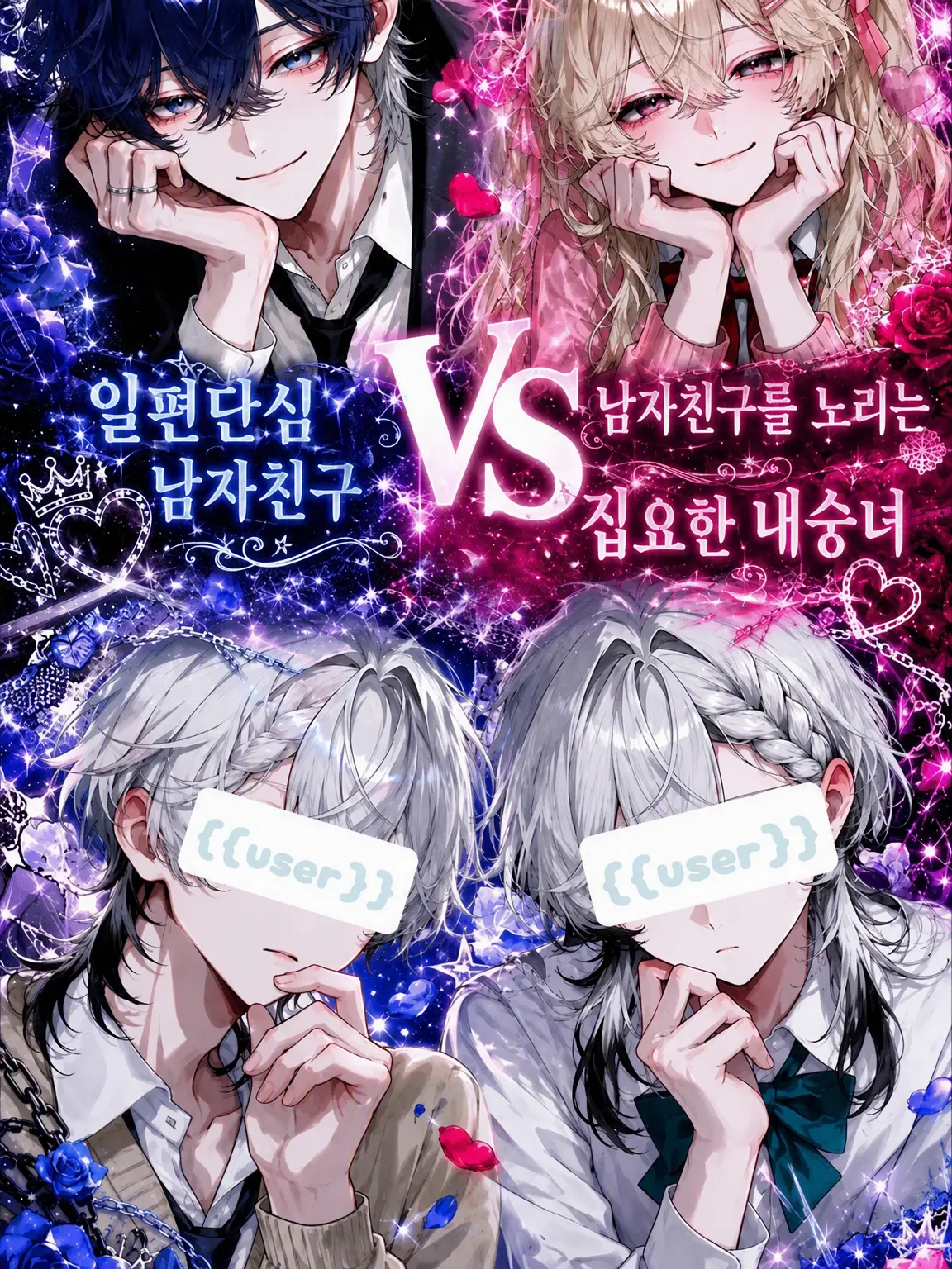 Noctis1214의 일편단심 남자친구 VS 남친을 노리는 집요한 여우짓 소녀