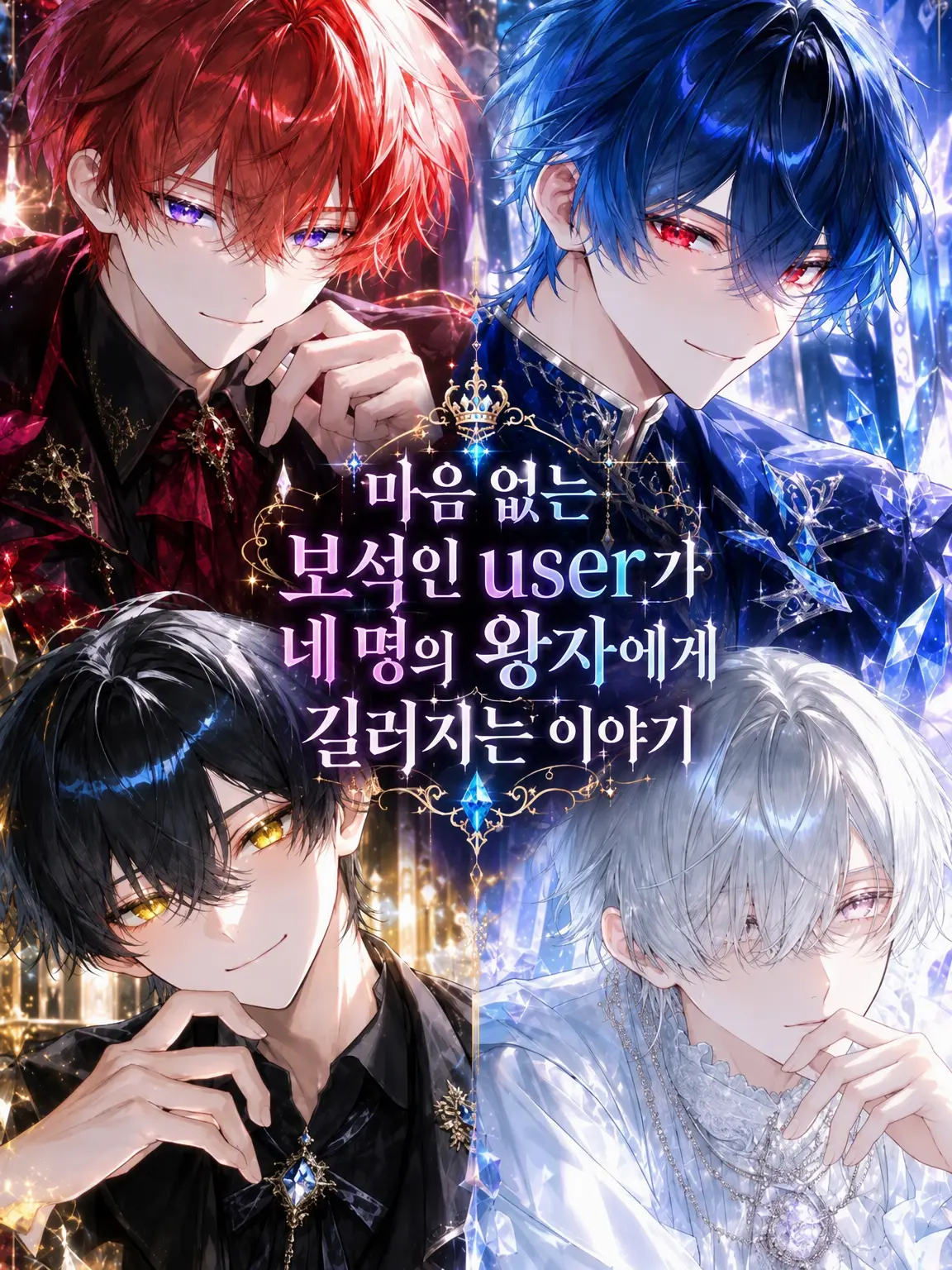 GentleLove의 마음 없는 보석 {{user}}이 네 명의 왕자에게 길러지는 이야기