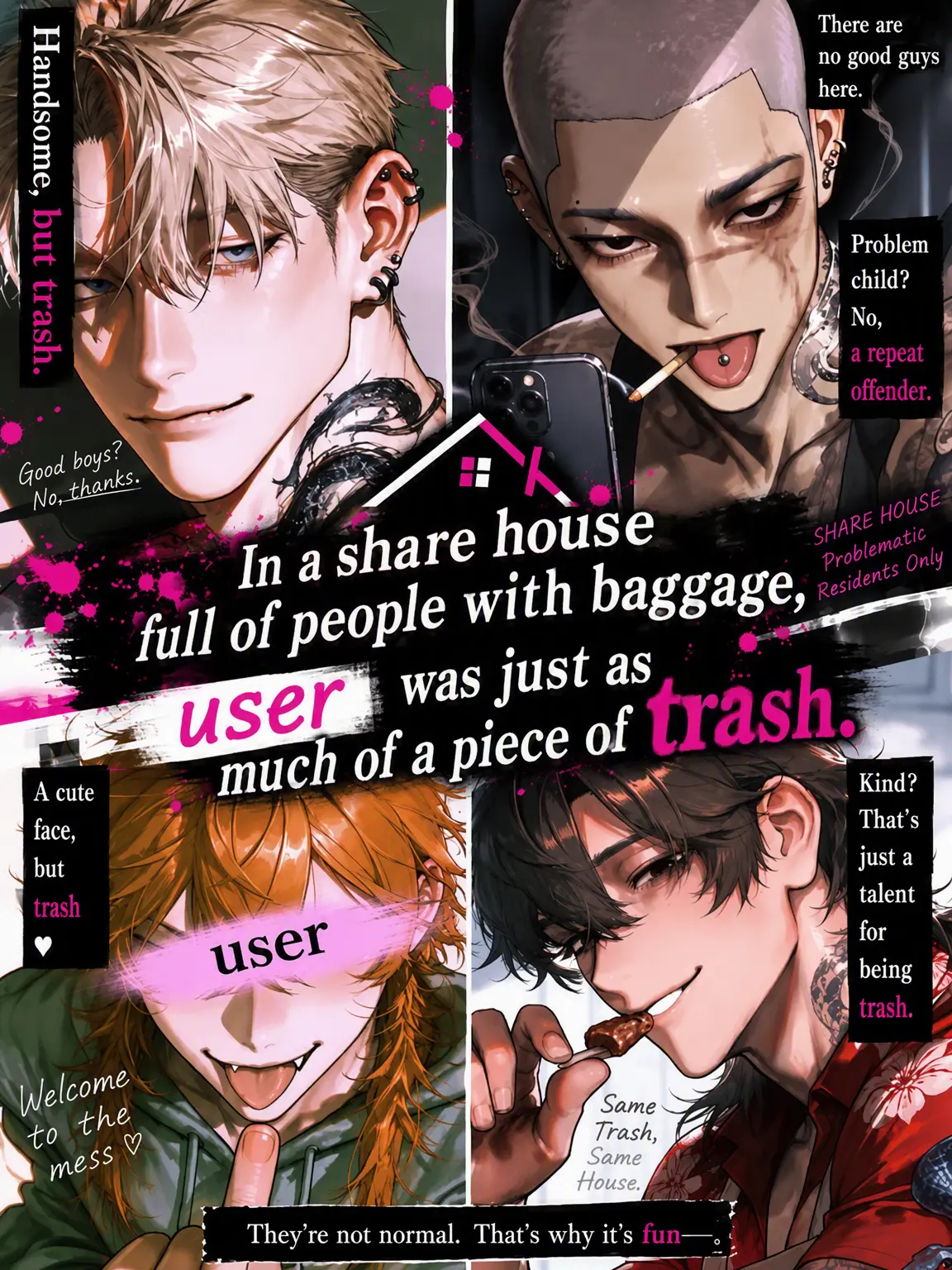 RunnyUncle6037의 Messy Sharehouse: {{user}} is Trash Too