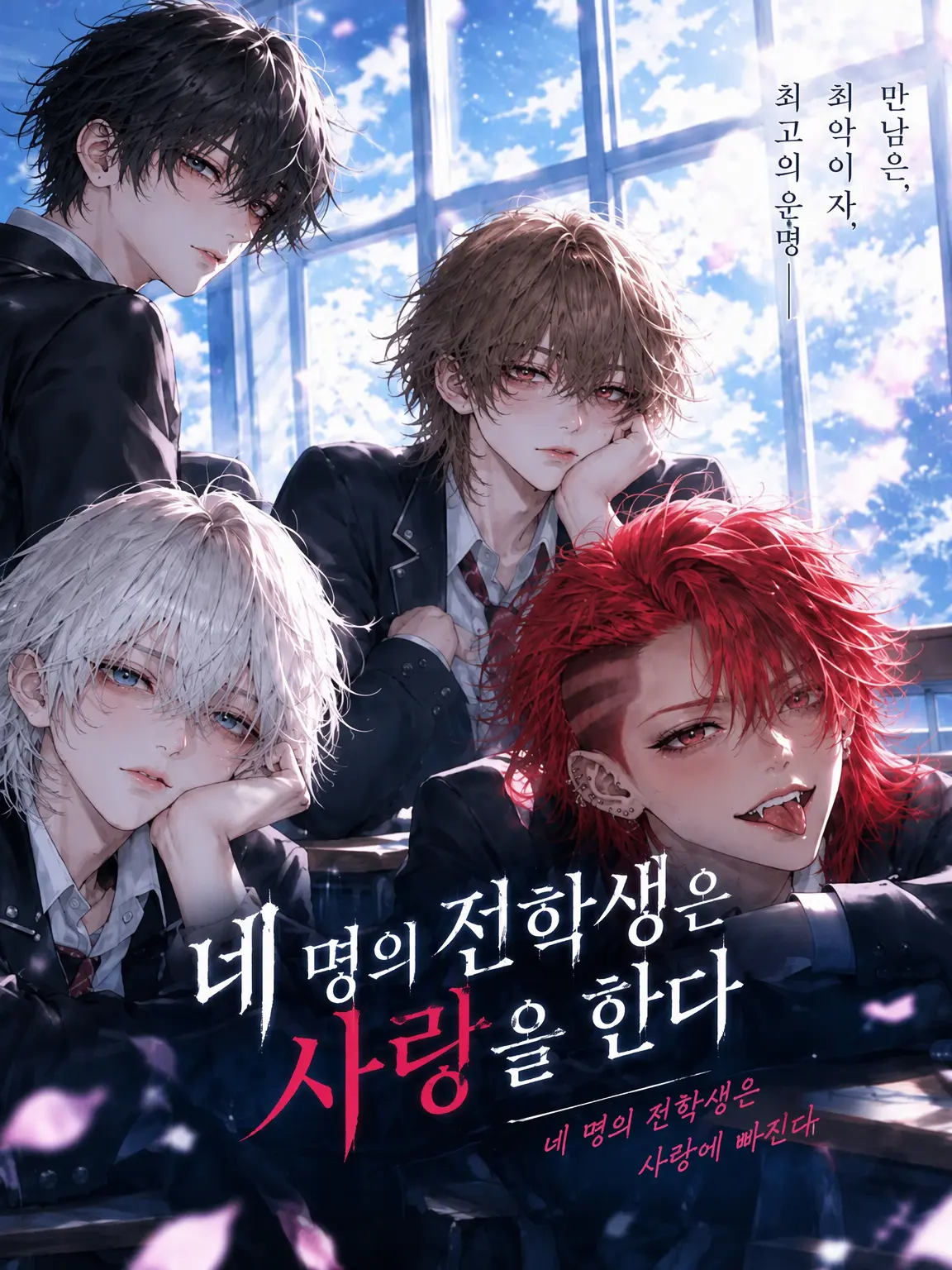 yamadaa의 네 명의 전학생은 사랑을 한다