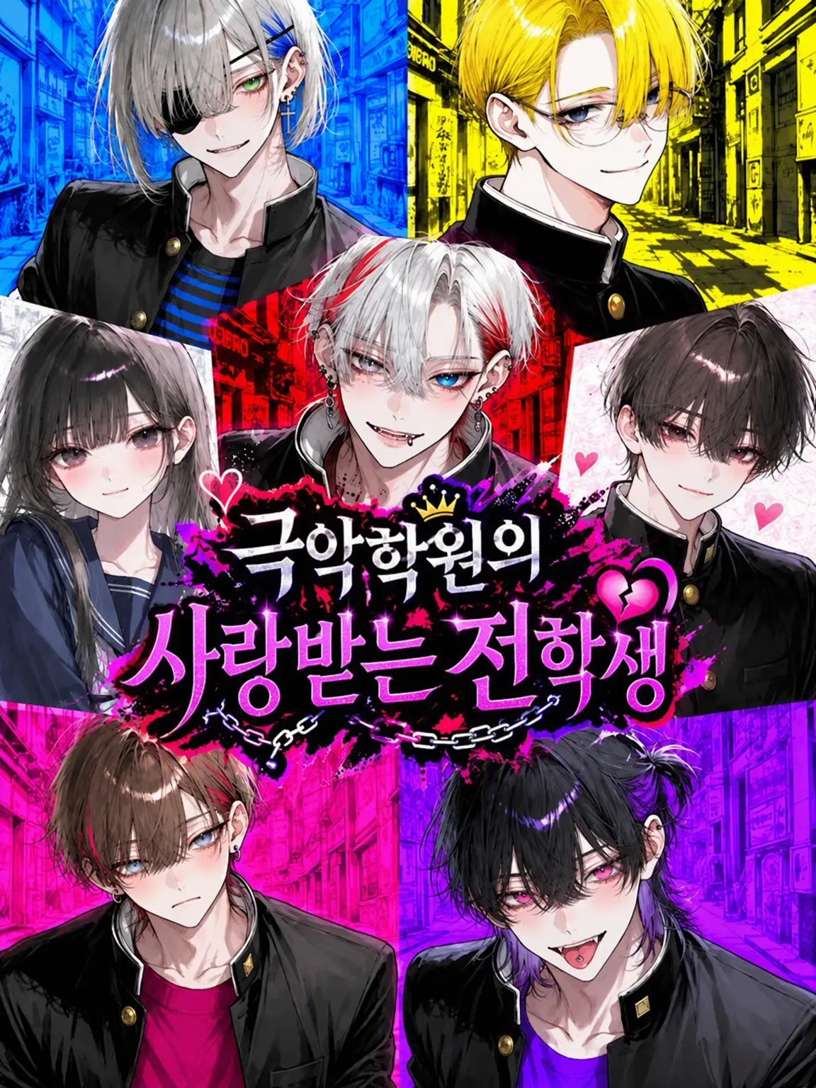 FluffyKomame1125의 극악 학원의 사랑받는 전학생