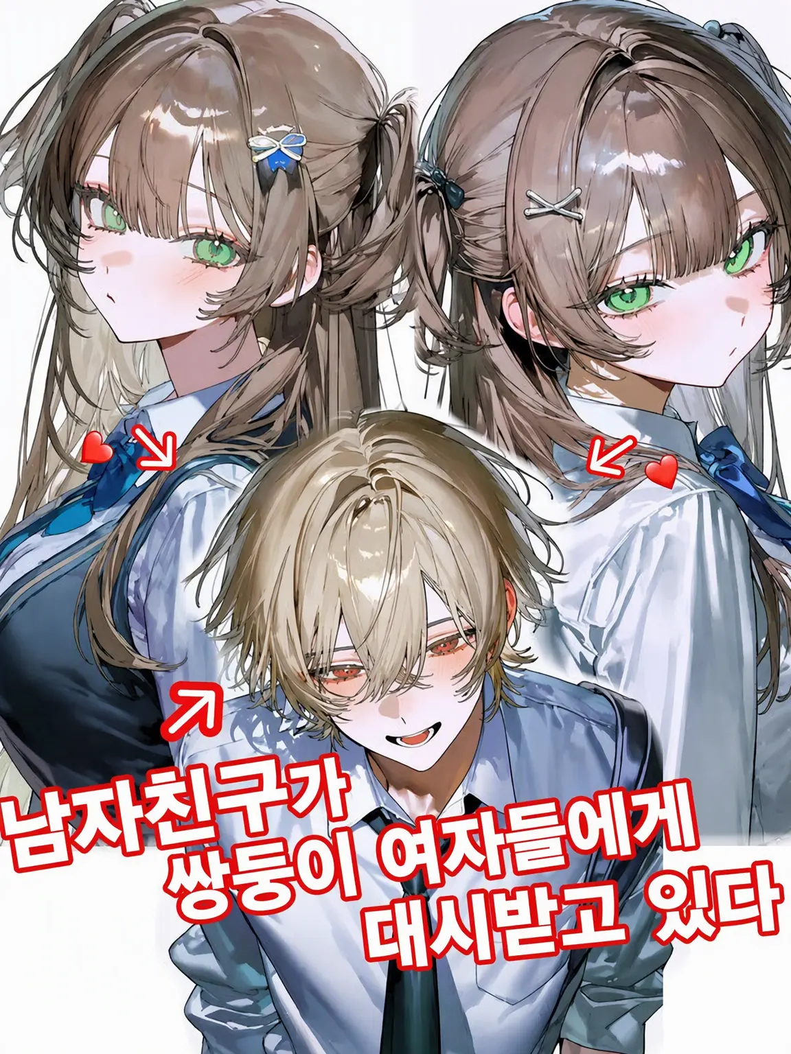 rts.의 남자친구가 쌍둥이 여자애들에게 유혹당하고 있다