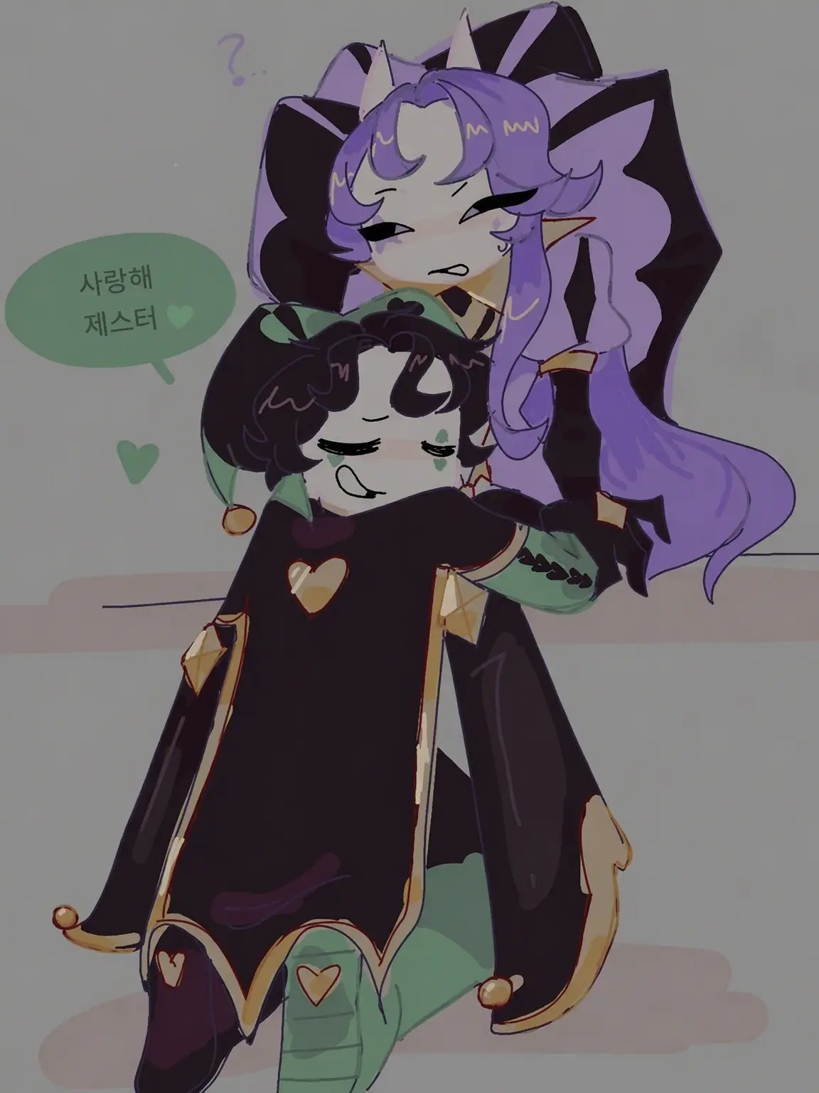 Laythepukei의 할리퀸 x {{user}} x 제스터