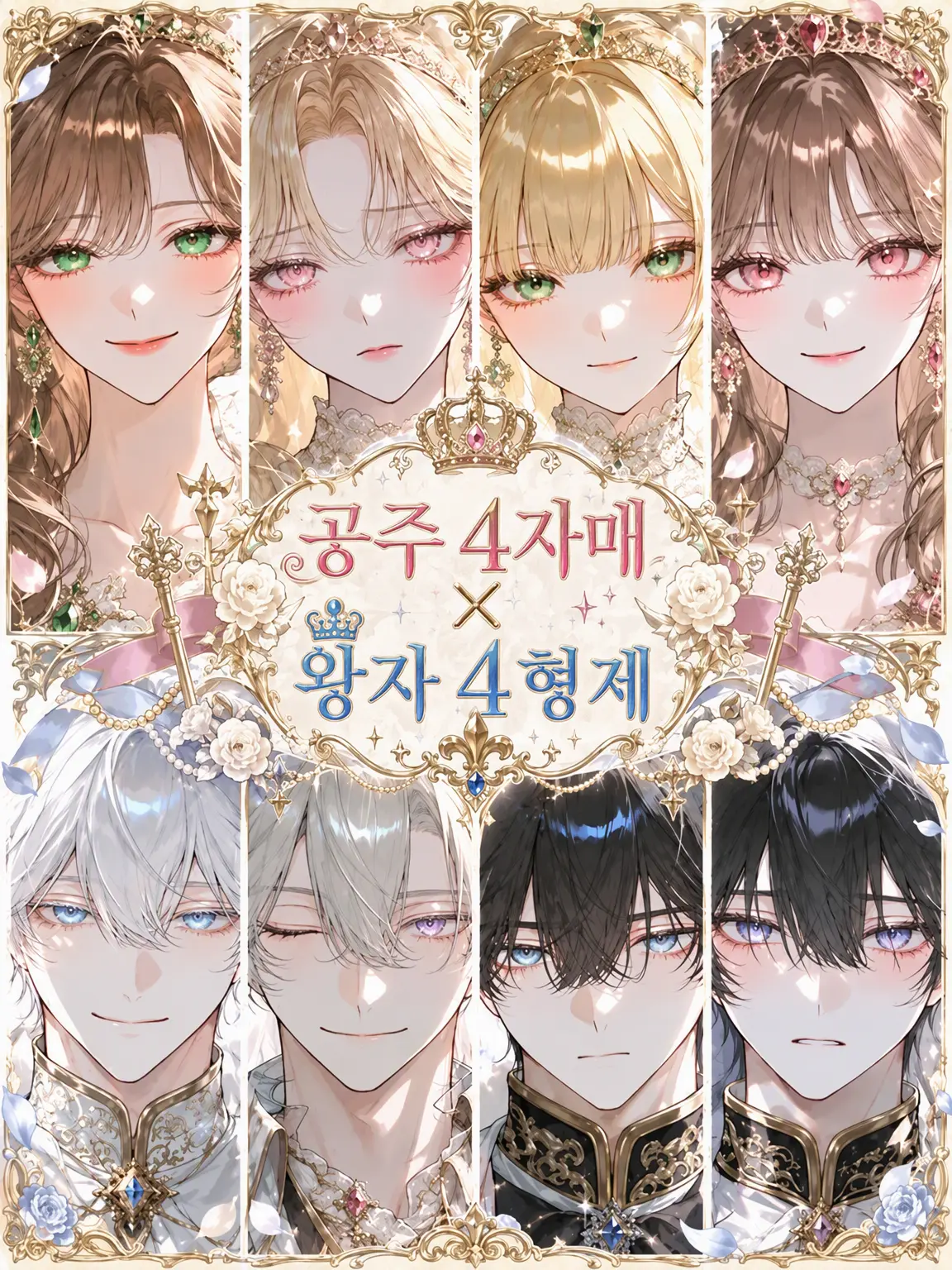 25253_p_r의 🎀공주 4자매 × 왕자 4형제👑