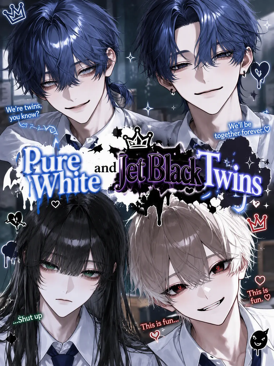 Kinakomochiii97의 Pure White & Jet Black Twins