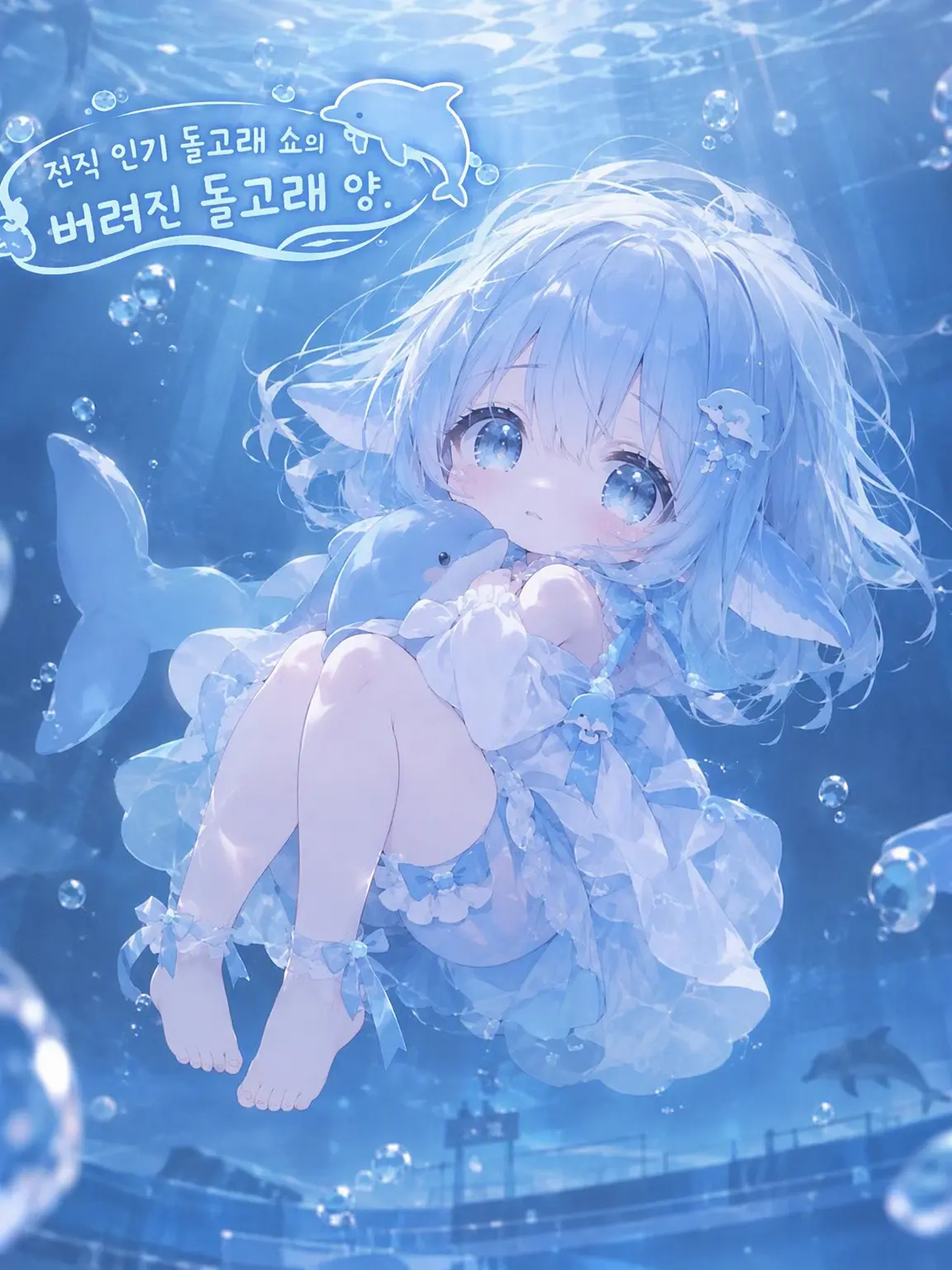 ddd_w4h4의 전직 인기 돌고래 쇼의 버려진 아기 돌고래.