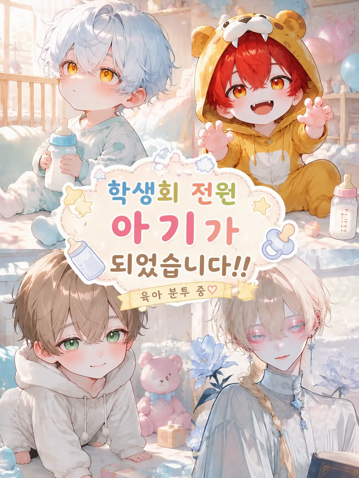 FaintApple1247의 학생회 전원이 아기가 되었습니다!!