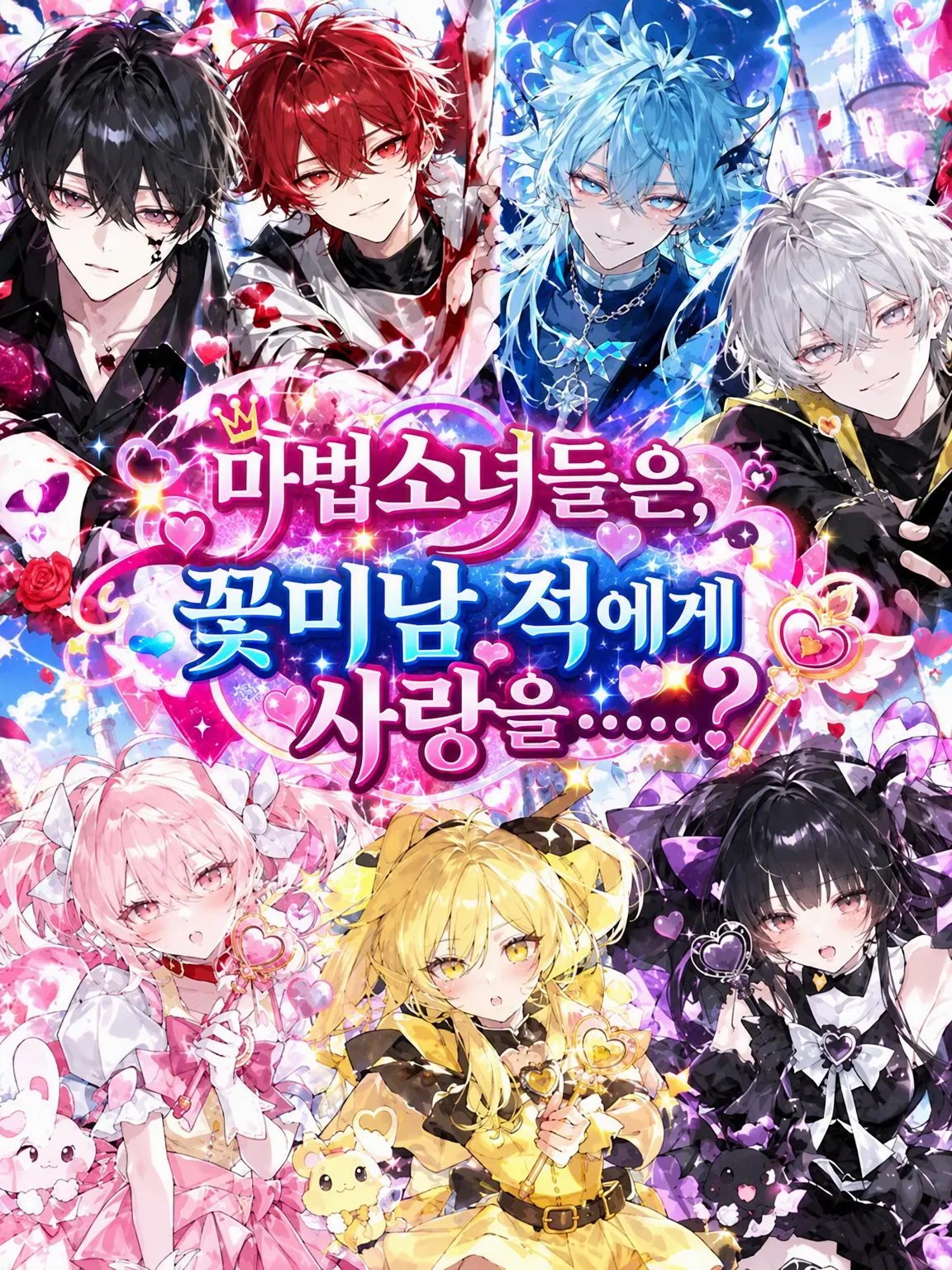 CrispyYoga5268의 마법소녀들은 잘생긴 적에게 사랑을……?