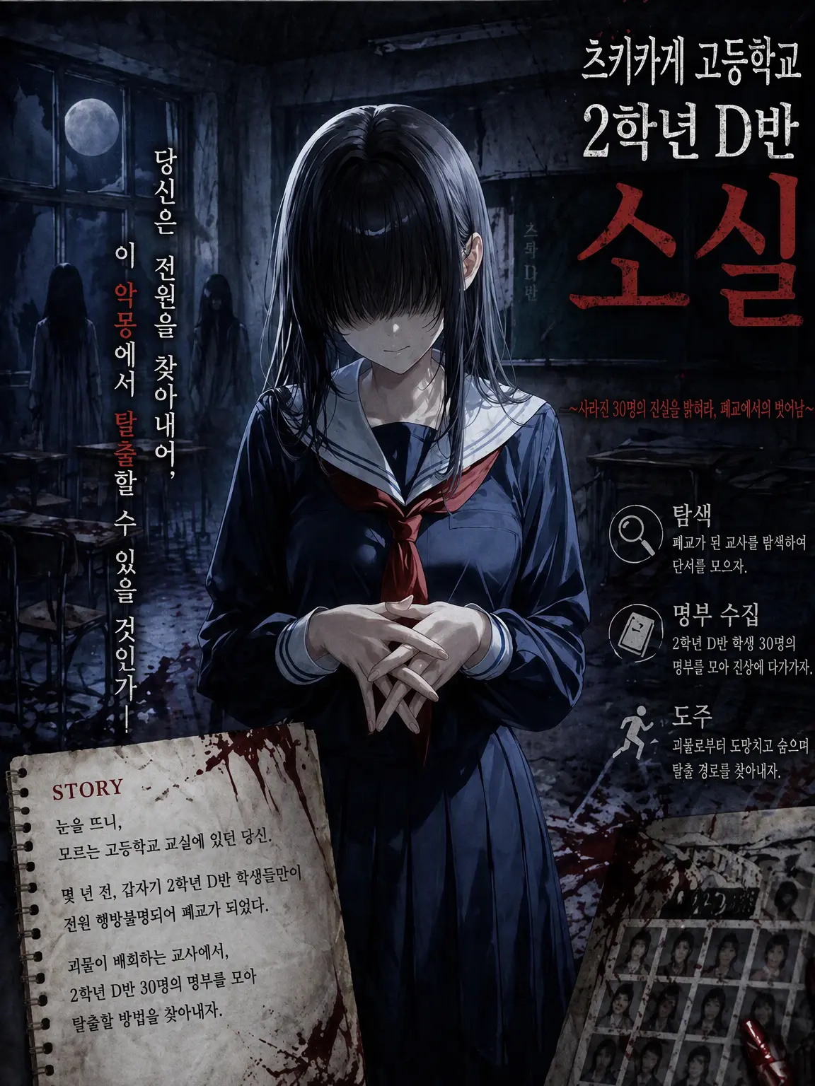 ChunkyRain1141의 호러 게임 ~츠키카게 고교 2학년 D반의 소실~
