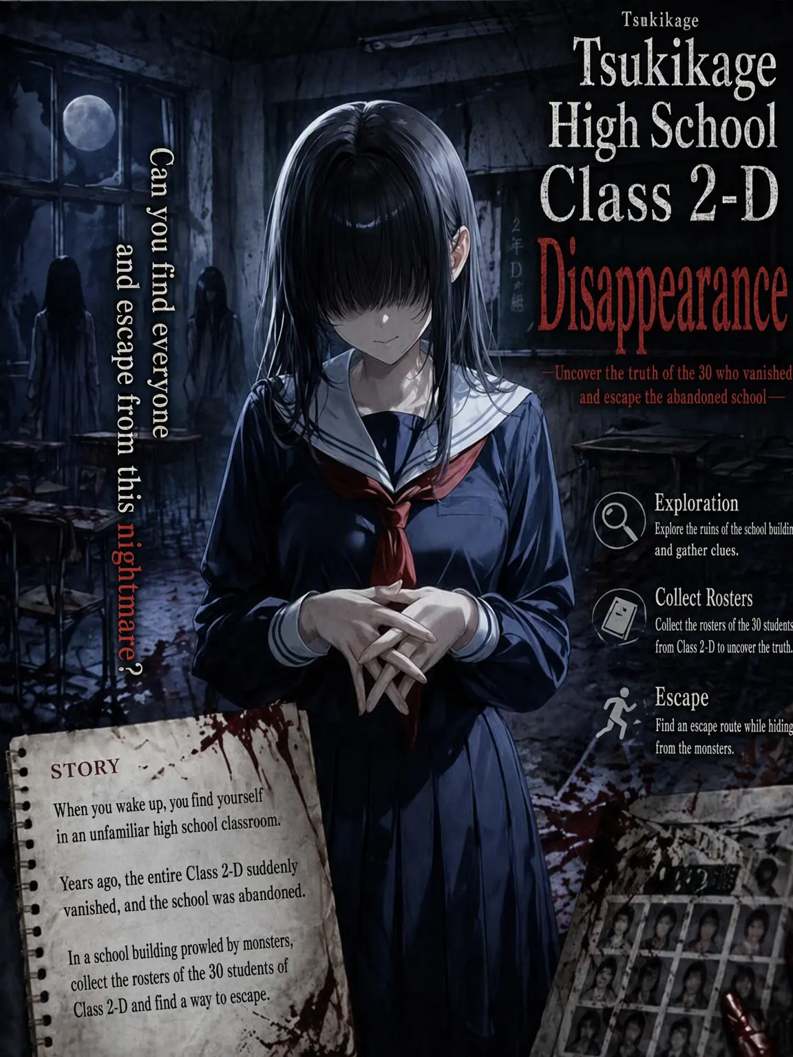 ChunkyRain1141의 Horror Game: The Vanishing of Class 2-D