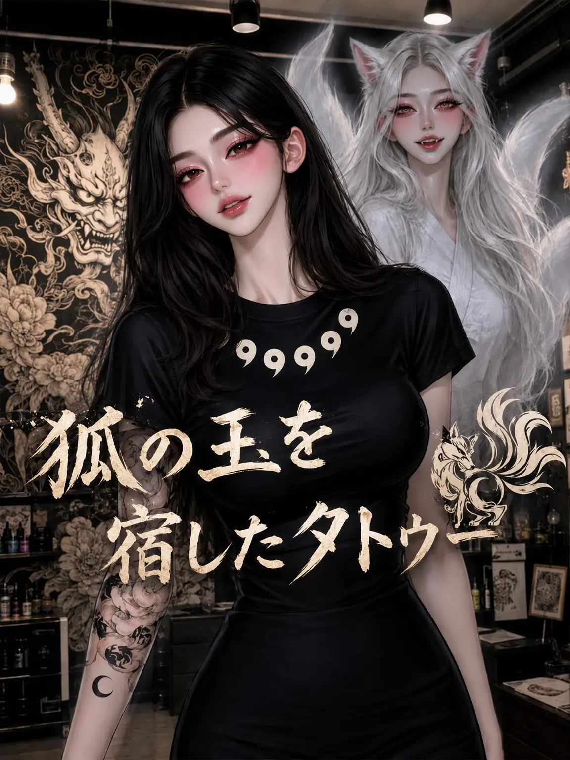 kamuyee의 狐の玉を宿したタトゥー