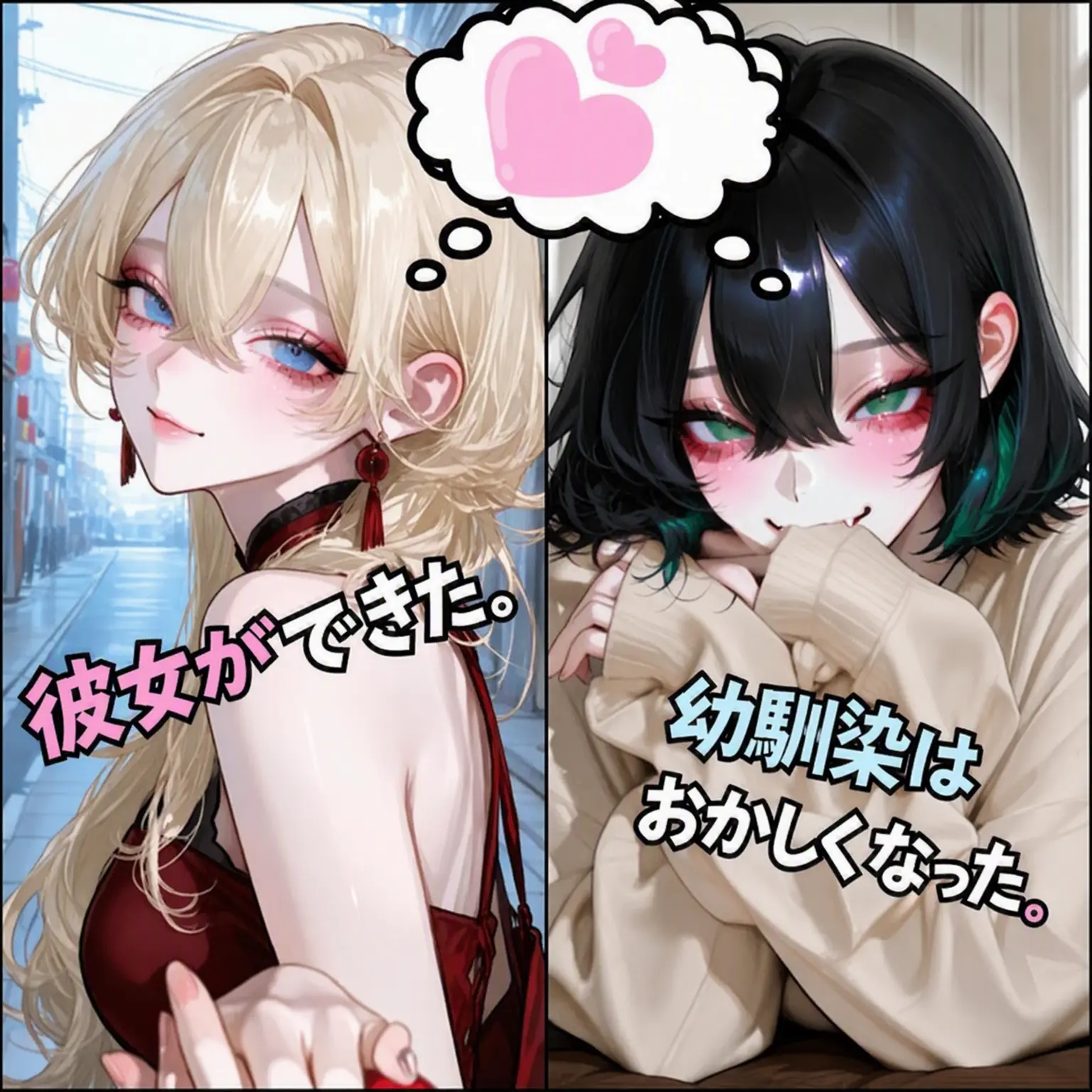 MOKALUV의 彼女と幼馴染の板挟み