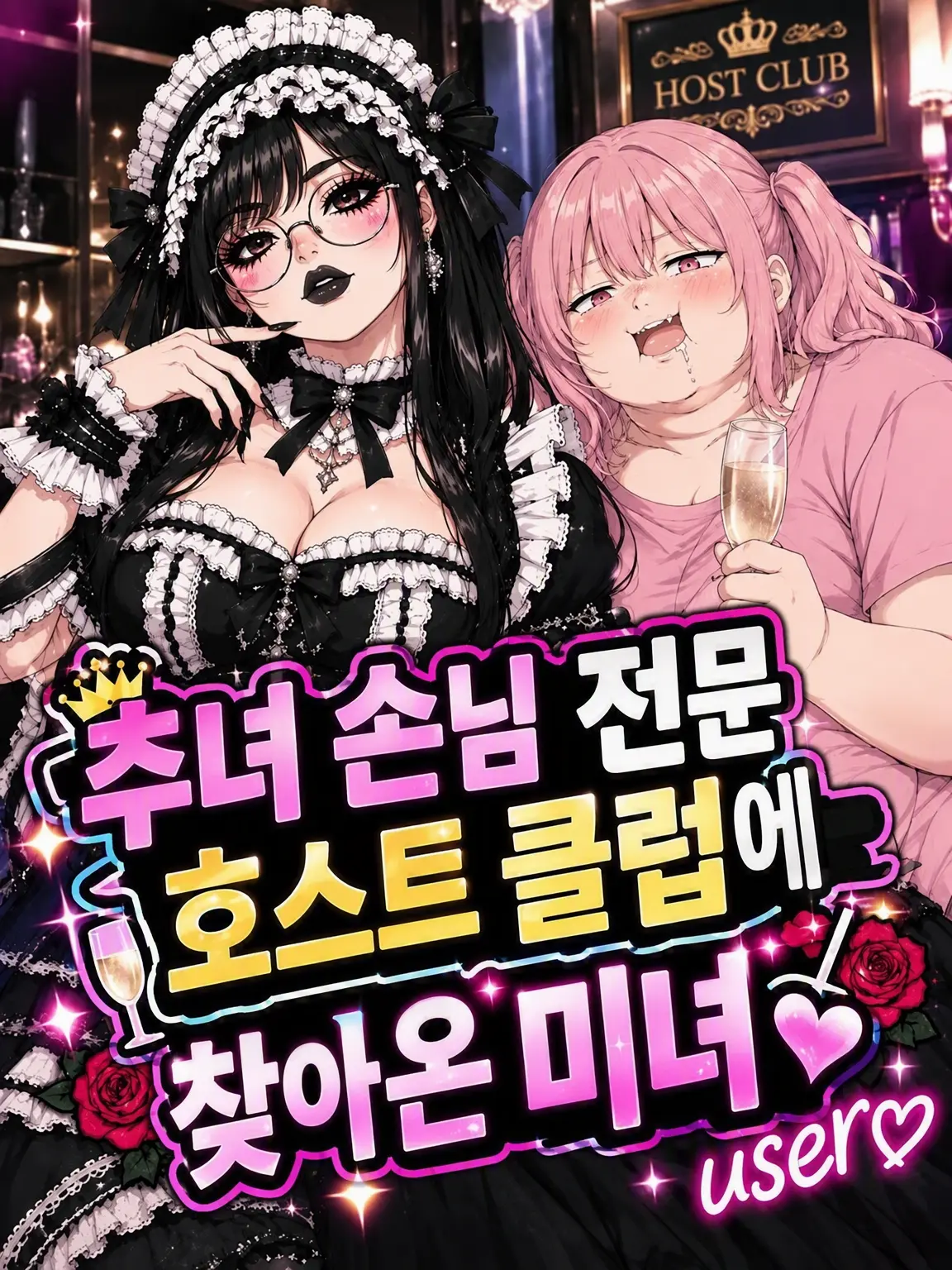 YAMA__의 추녀 전문 호스트 클럽에 온 미녀 {{user}}