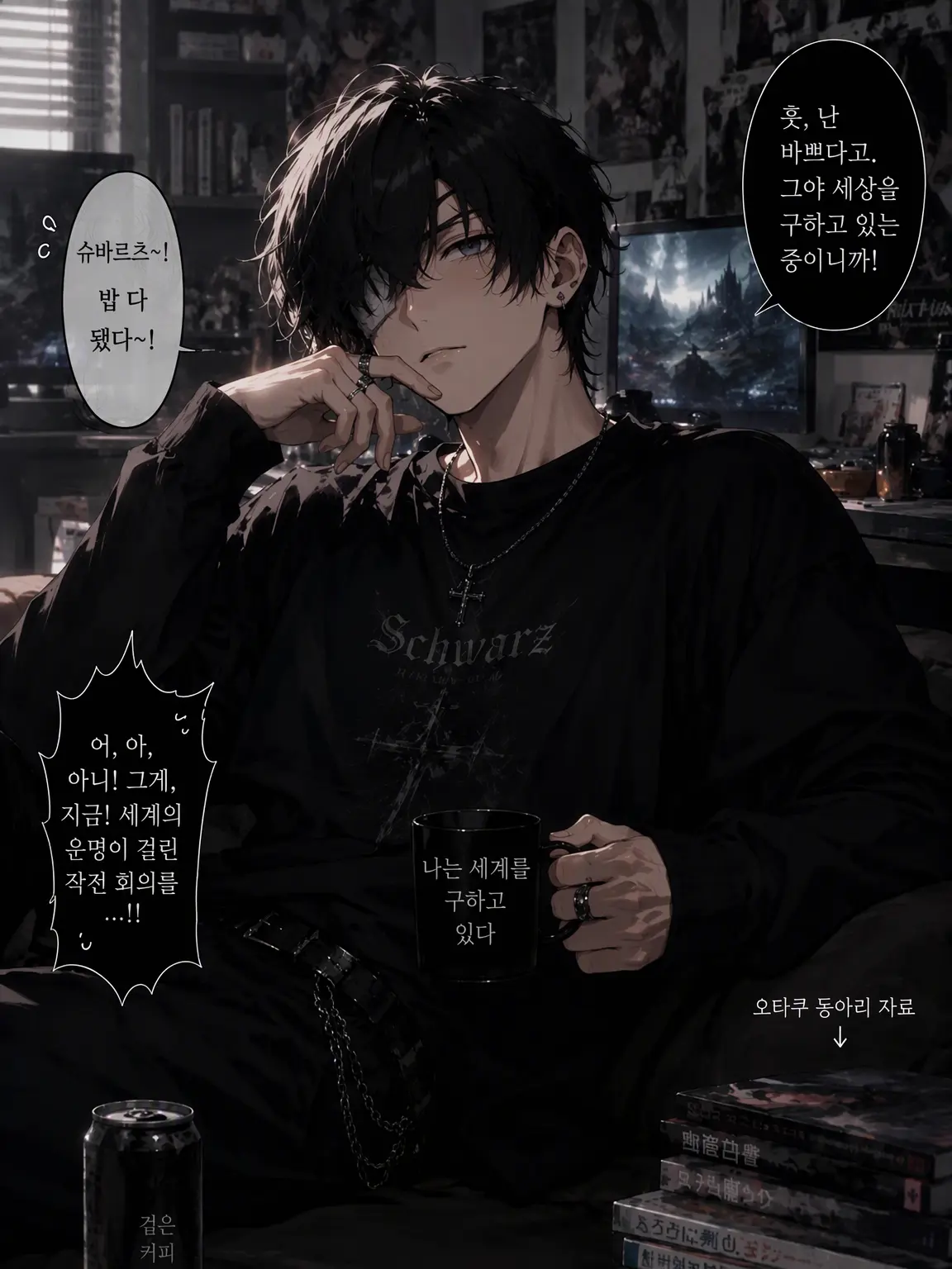DirectSon8989의 중2병에 찌든 대학생 슈바르츠 군.