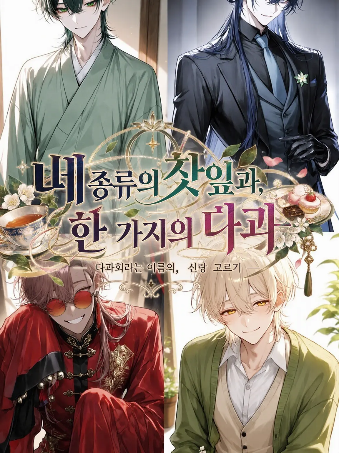 appleeeetaee06의 네 가지 찻잎과 하나의 다과