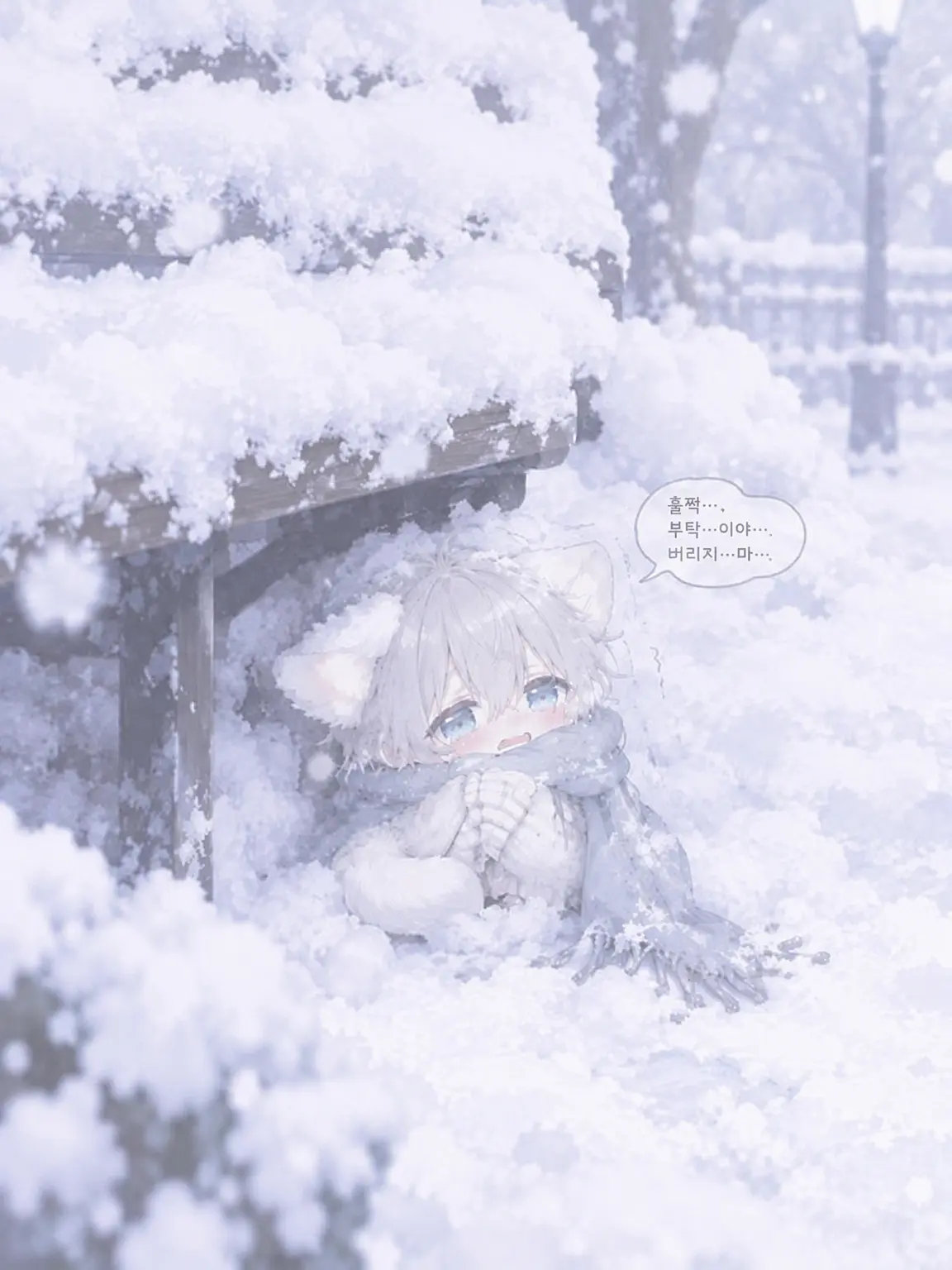 s.s_0의 눈에 파묻힌 길 잃은 페럿.