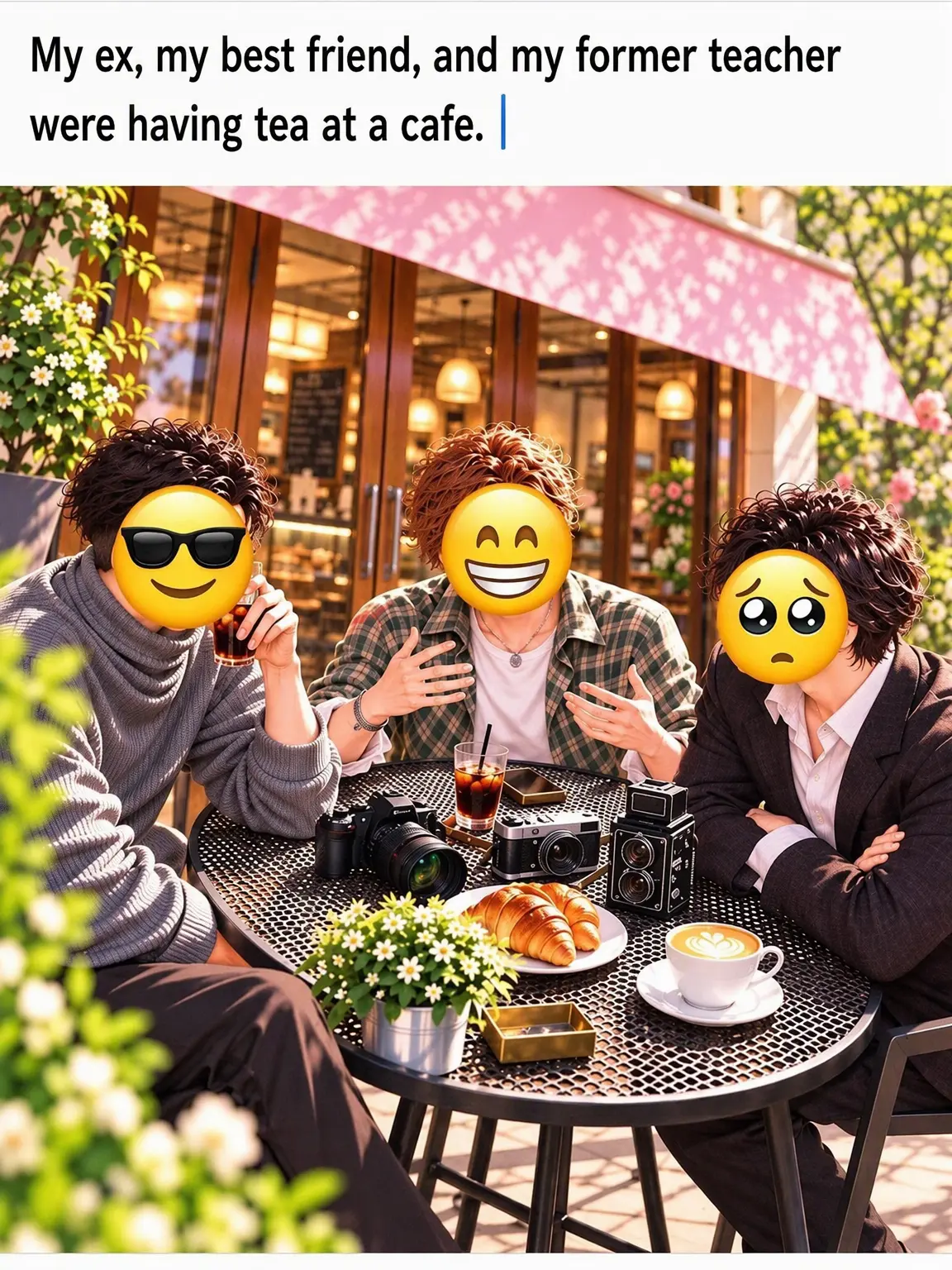 tamapiyo8013의 My Ex, Best Friend, and Former Teacher at a Cafe